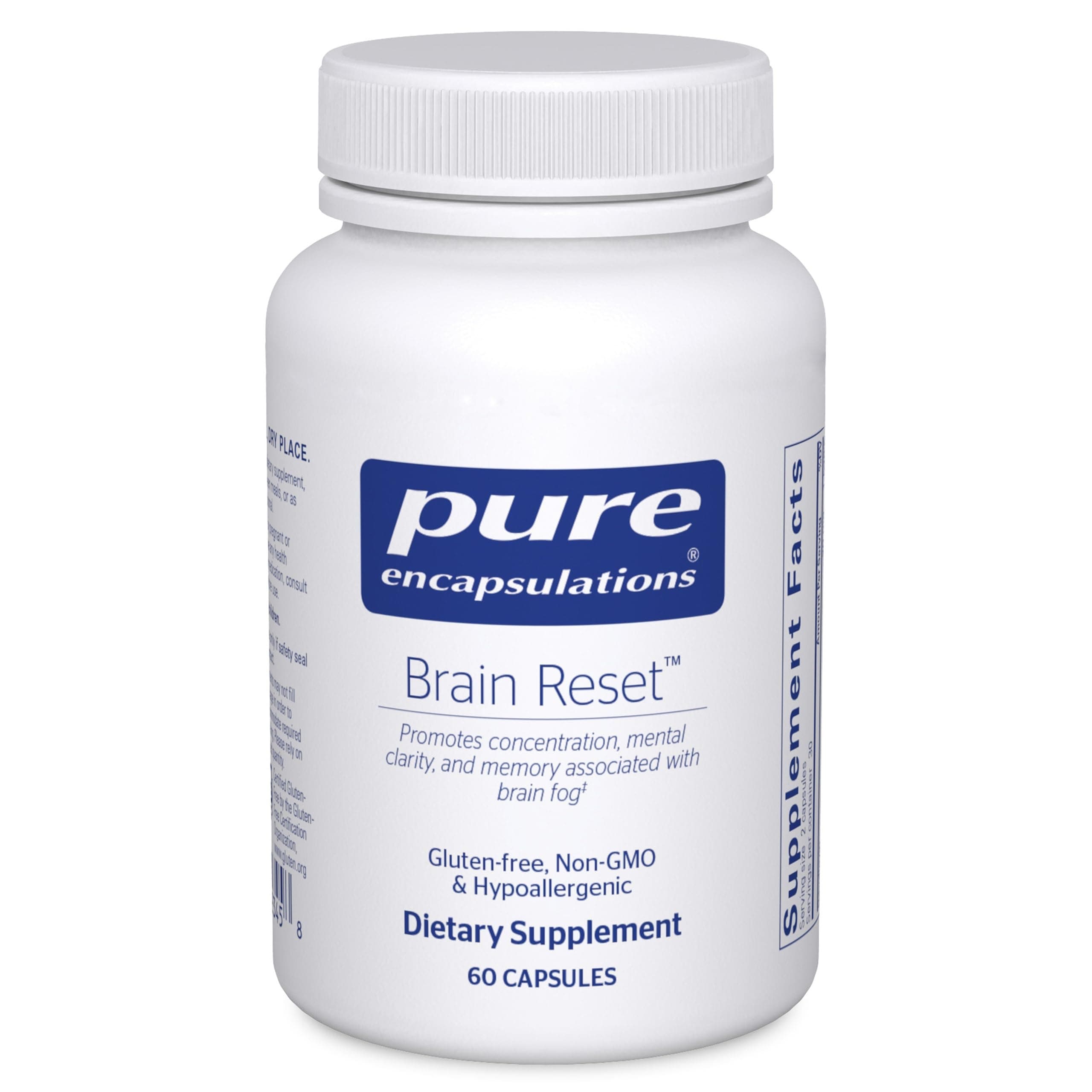 Brain Reset | Supports Concentration, Clarity, and Memory Associated with Brain Fog | 60 Capsules*