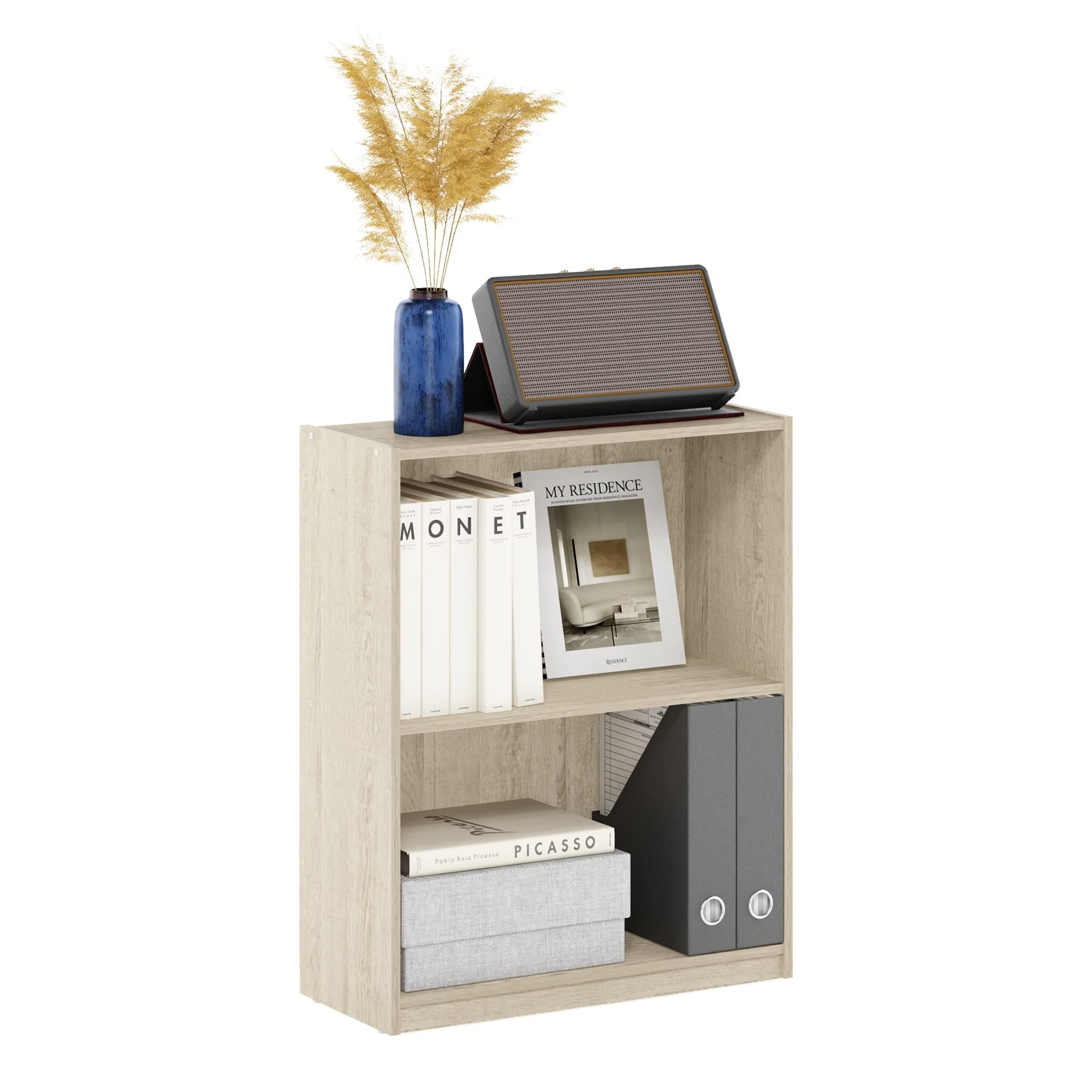 Gruen 2-Tier Open Shelf Bookcase, Metropolitan Pine