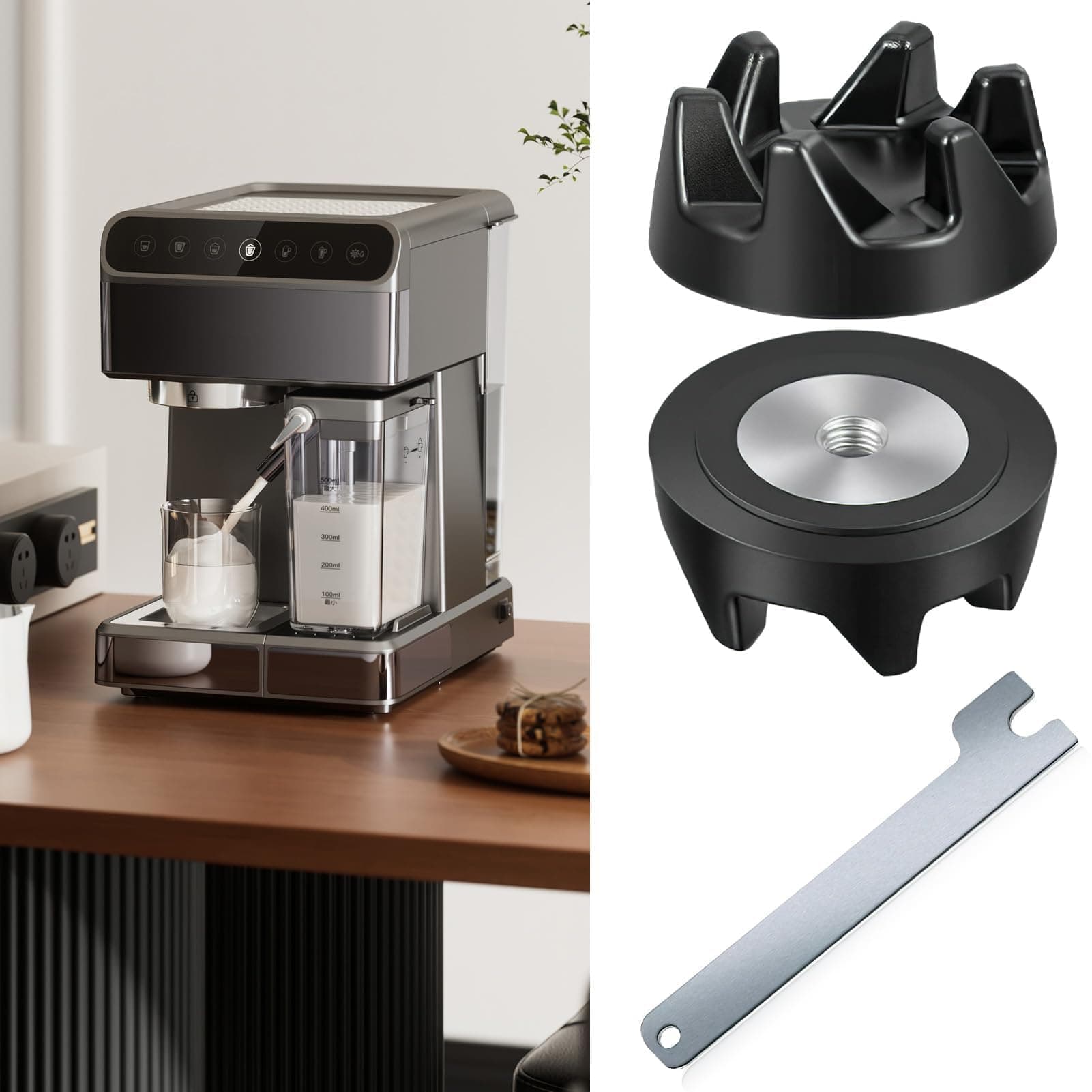 2 Pack Blender Coupler for KitchenAid 9704230, Replacemen Blender Rubber Coupler Gear Clutch with Removal Tool Spanner Rubber Clutch Coupling Parts Compatible with KitchenAid KSB52 KSB5 5KSB52 5KSB5