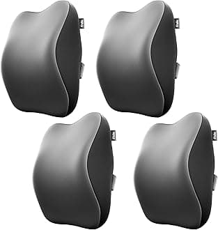 Frido Ultimate Car Neck Rest Pillow, Superior Orthopedic Neck Car Support Memory Foam Pillow, Hi-Per Foam, Relieves Neck Pain, Promotes Proper Posture, Universal Fit, Washable Velvet Cover (Grey)