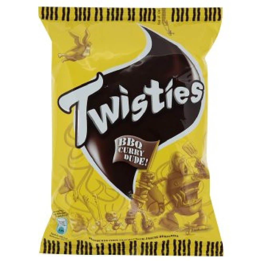 Twisties Corn Snacks 65g (BBQ Curry Dude!, 12 Packs)