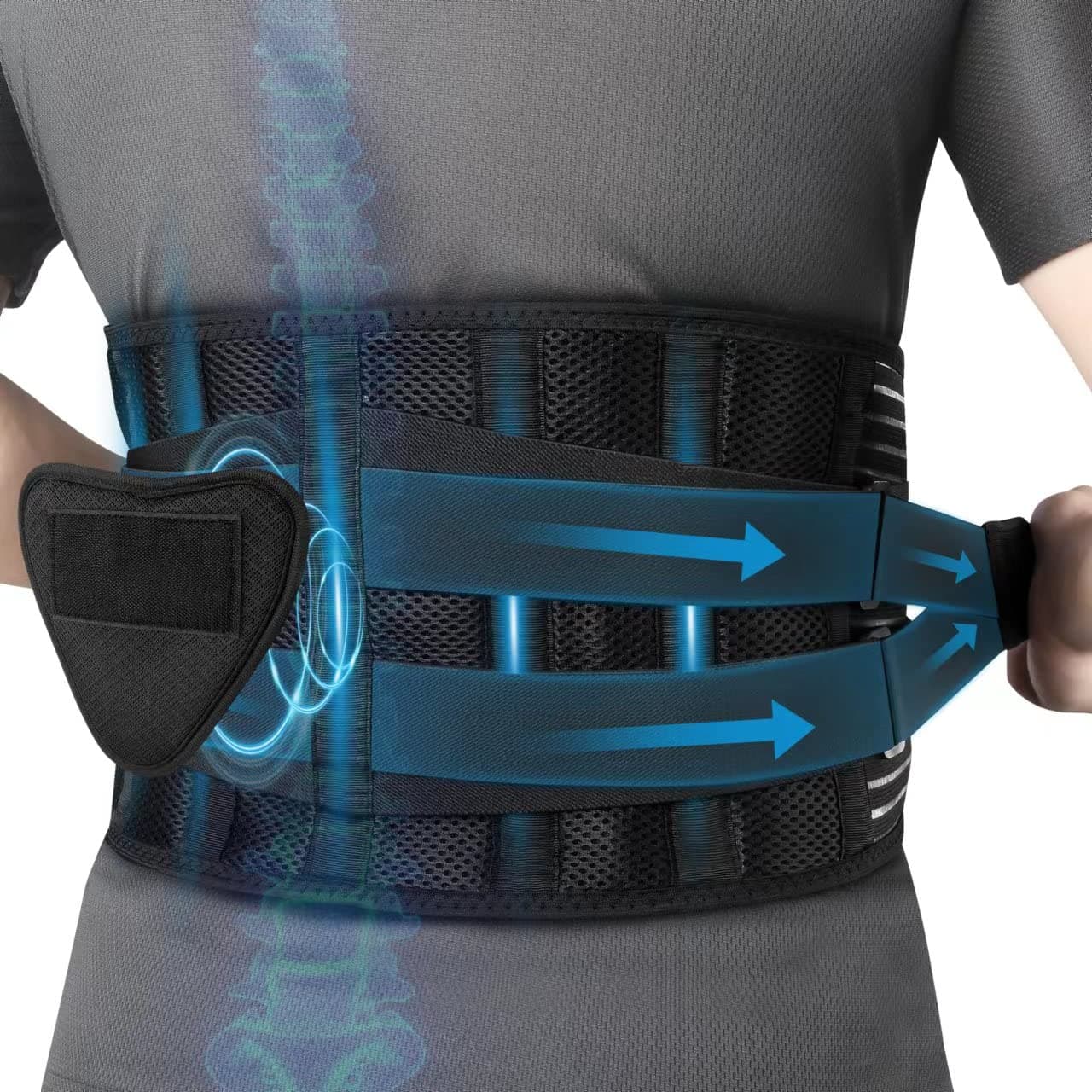 Back support belt for men and women，Adjustable Support Straps - Lower Back Brace -S（1 count）