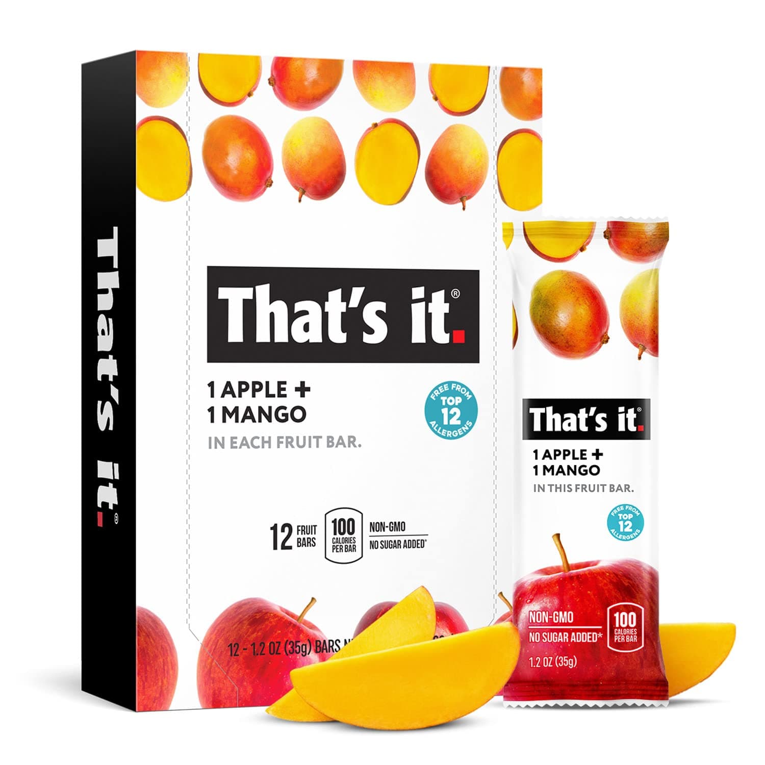 That'S It Fruit Bar - Apple And Mango - Case Of 12 - 1.2 Oz