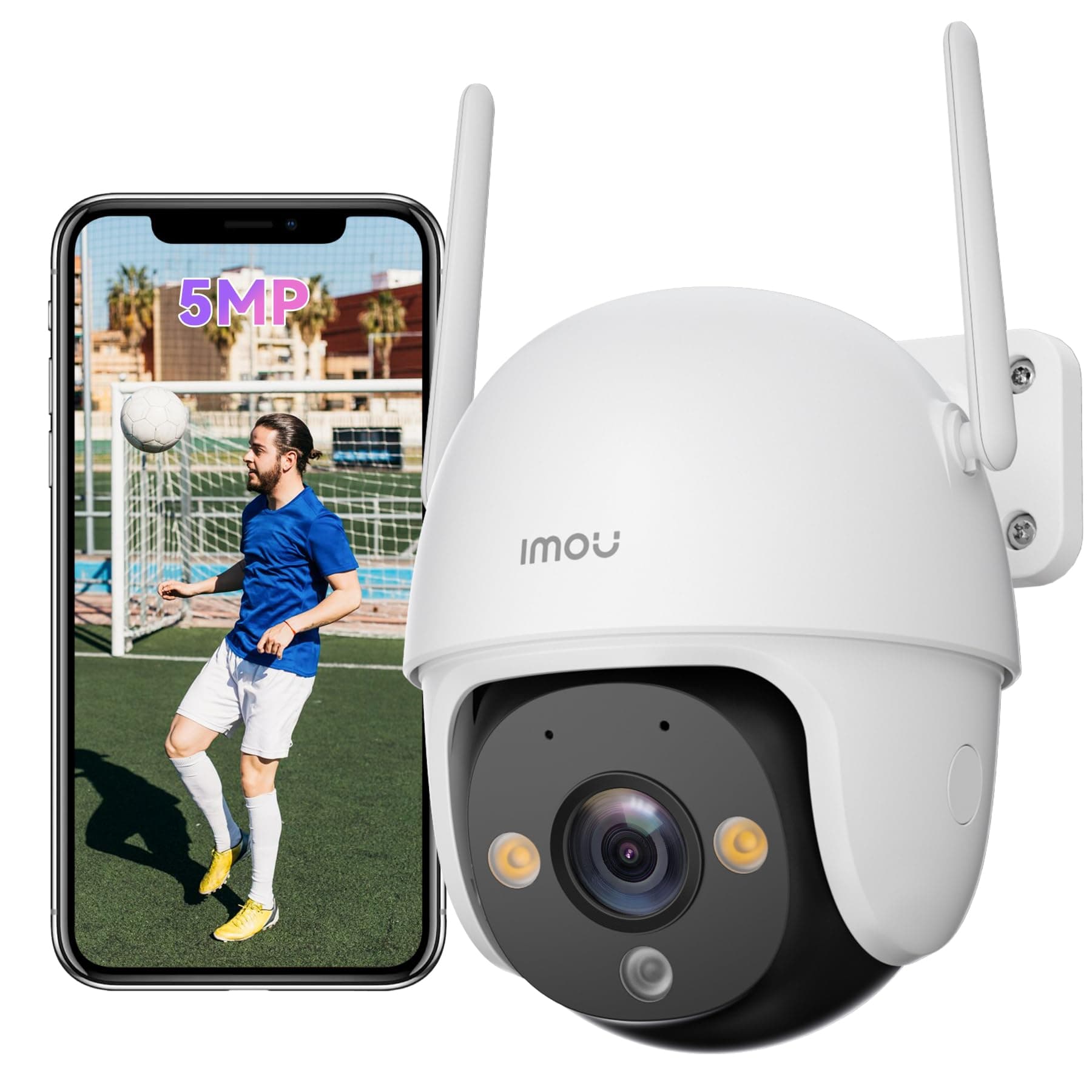 5MP Outdoor Camera Wireless, 3K Security Camera for Home, Pan/Tilt Outdoor Surveillance Cameras, Pet Camera with Human Detection, Smart Tracking, CCTV Smart Camera with Alexa(DK7 5MP)