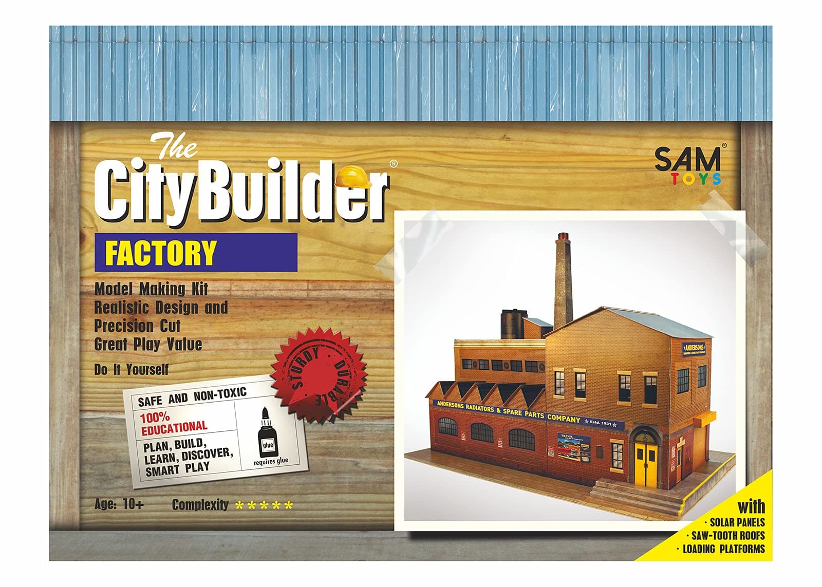The CityBuilder Factory Cardboard Model Making Kit - O Scale Model Railroad Building
