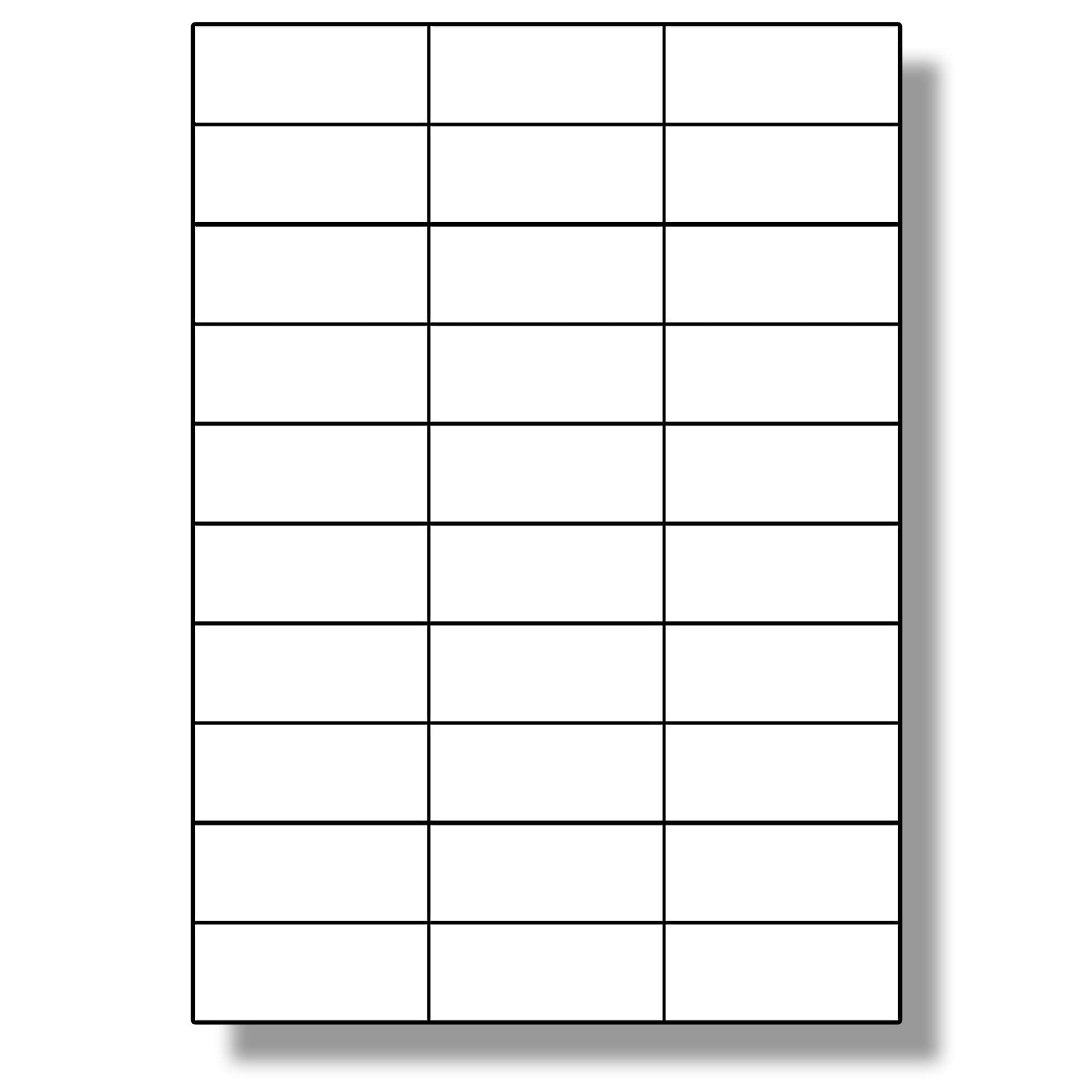 Label Planet® 30 Per Sheet, 10 Sheets (300 Labels). Plain White A4 Matt White Labels, Square Cut Corners 70 x 29.7mm LP30/70