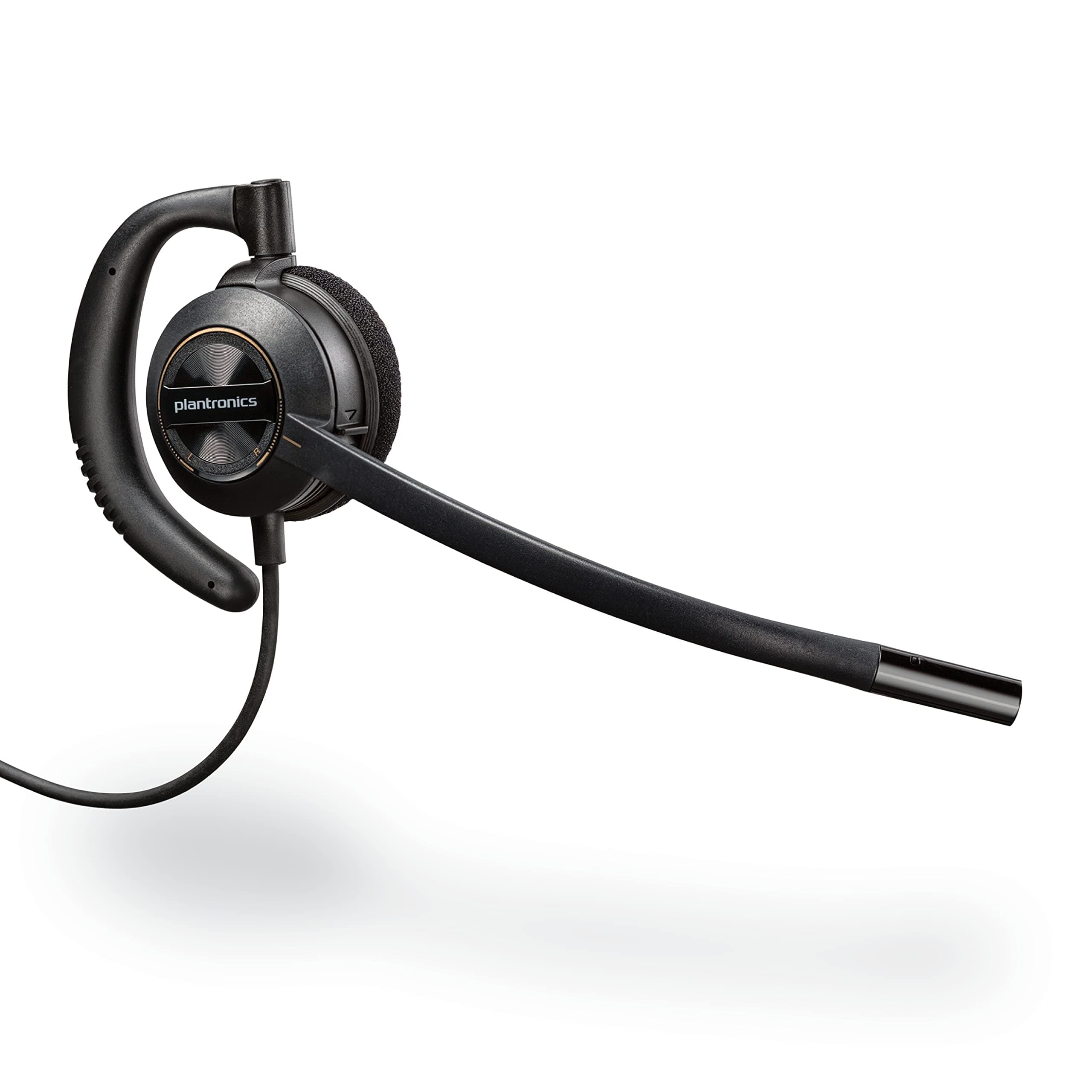 Poly - EncorePro 530 Quick Disconnect (QD) Headset () - Works with Poly Call Center Digital Adapters (Sold Separately) - Acoustic Hearing Protection - Over-the-Ear Wearing Style,Black