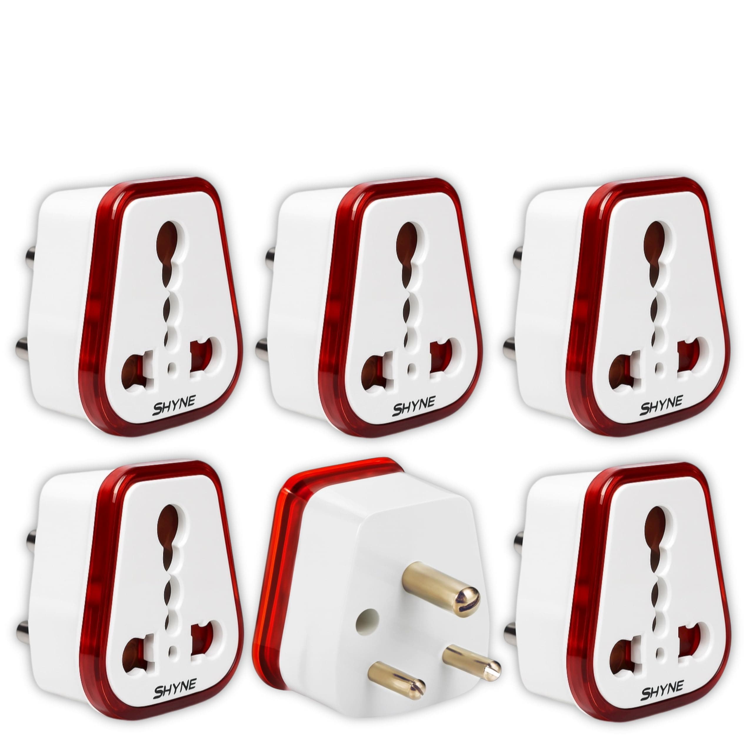 KAVANA 6 amp to 16 amp Converter/Conversion Plug ( Pcs of 5 ) (5-16A) Converts 6A Socket to 16 A Socket for Geysers, A/C,Refrigrator,Microwave,etc for Indian and International Plugs