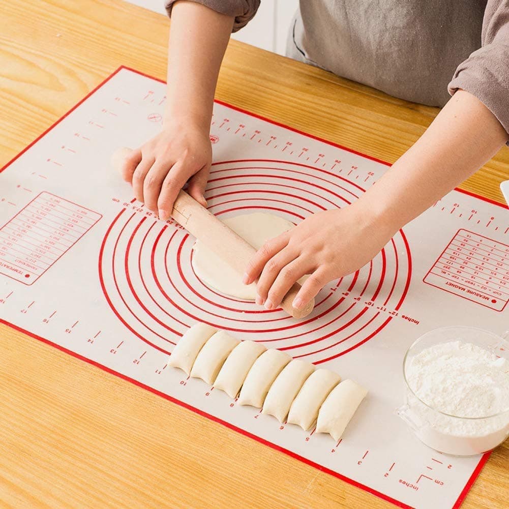 Silicone Pastry Mat Baking Mat Non-Stick Cooking Mat for Rolling Dough Pastry Board Sheet for Fondant Cake Flour Pie Cookies Baking Tool Supplies, 60cmx 40cm