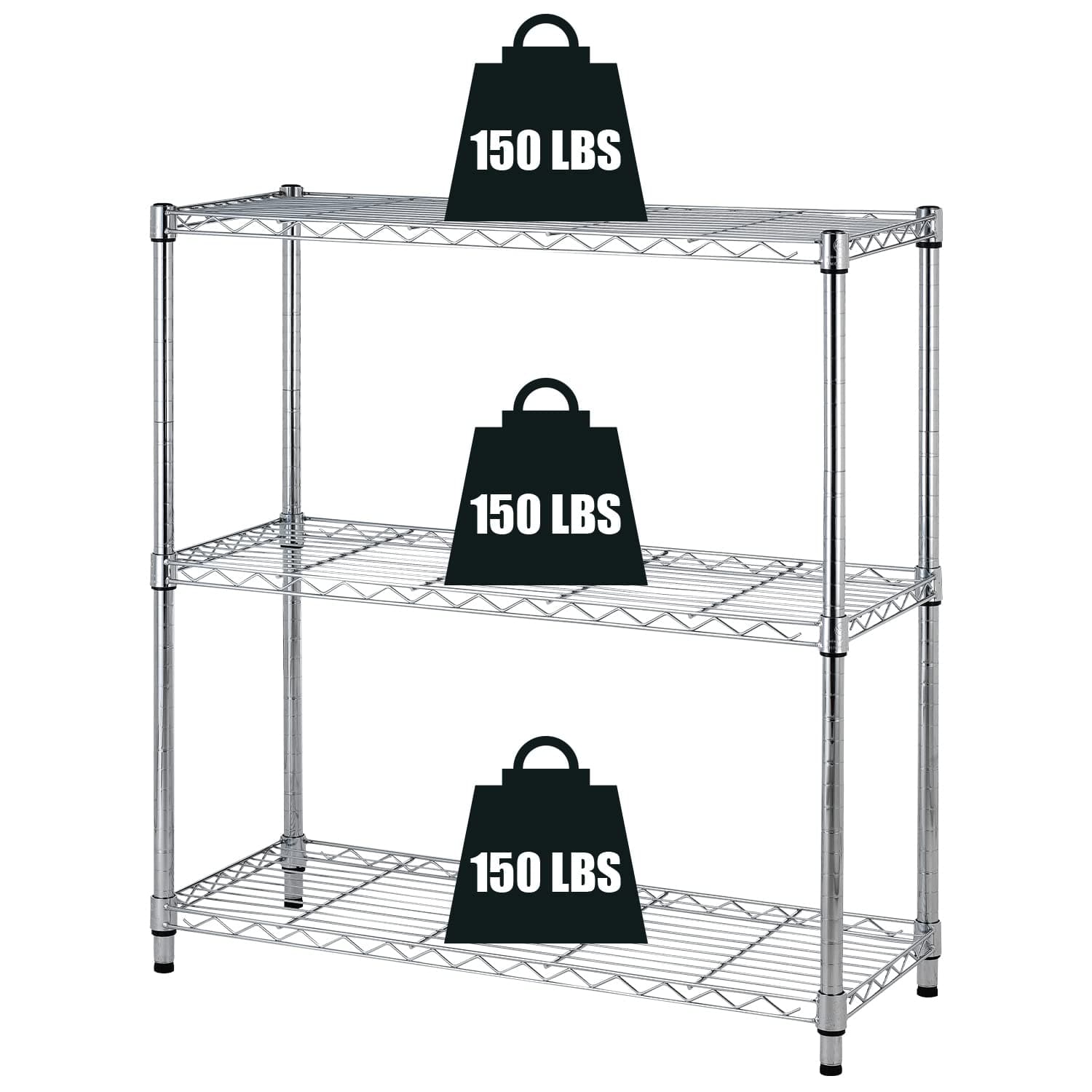 3 Tier Wire Shelving