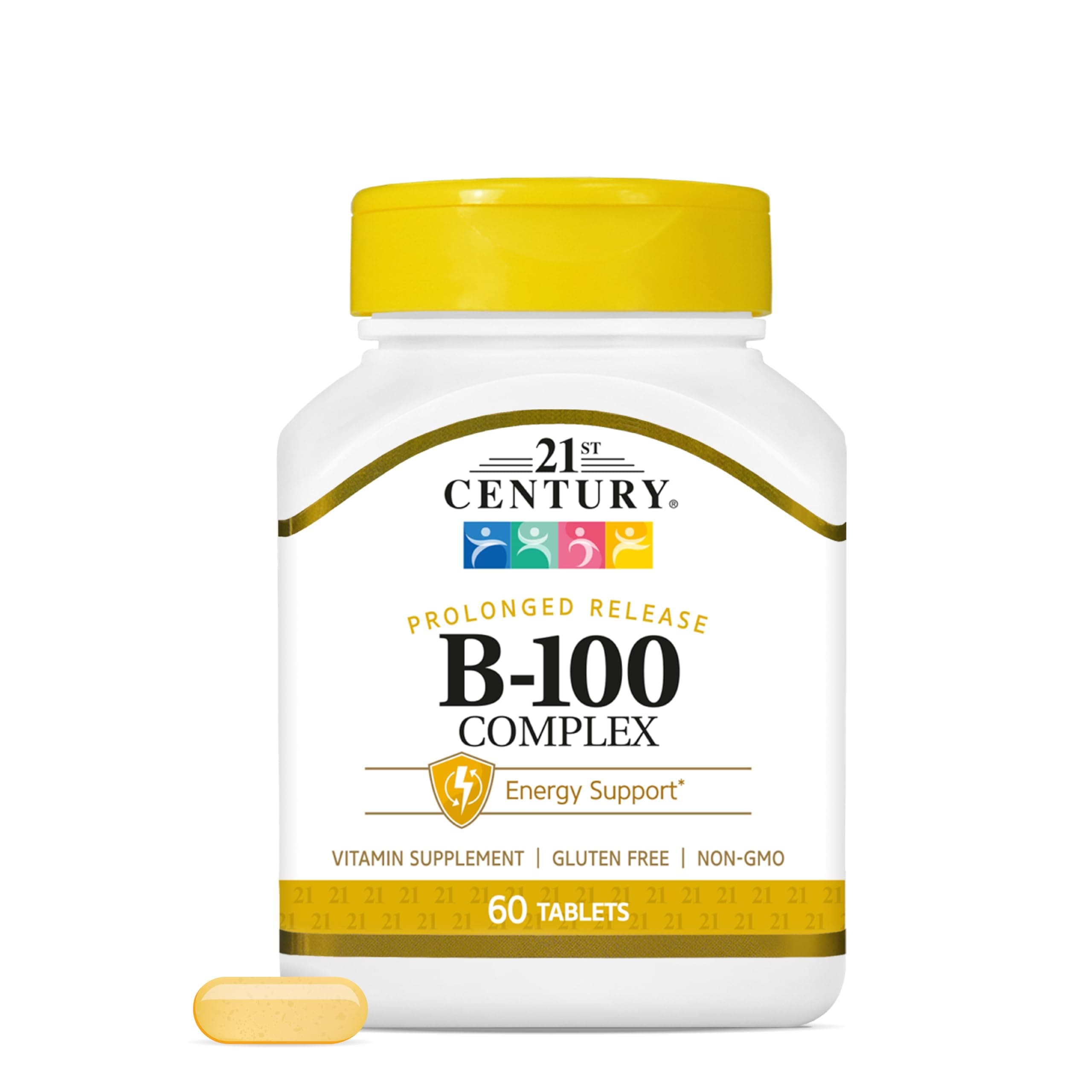 B-100 Complex Prolonged Release Tablets, 60 Count (Pack of 1), High Potency Vitamin B Complex for Nervous System, Energy Support, Includes Vitamin B1, B2, B6, Biotin & Calcium