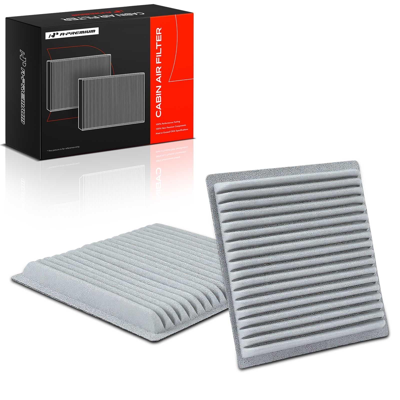 2-PC Cabin Air Filter w/Activated Carbon Compatible with Ford, Lincoln & Mazda - Edge 2007-2014, MKS 2009, MKX 2007-2015, MKZ 2008-2009, CX-9 2007-2015 - 2.0L 3.5L 3.7L - # 7T4Z-19N619-B