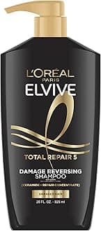 L’Oréal Paris L'Oreal Elvive Total Repair 5 Repairing Shampoo for Damaged Hair Shampoo with Protein and Ceramide for Strong Silky Shiny Healthy Renewed Hair 28 Fl Oz