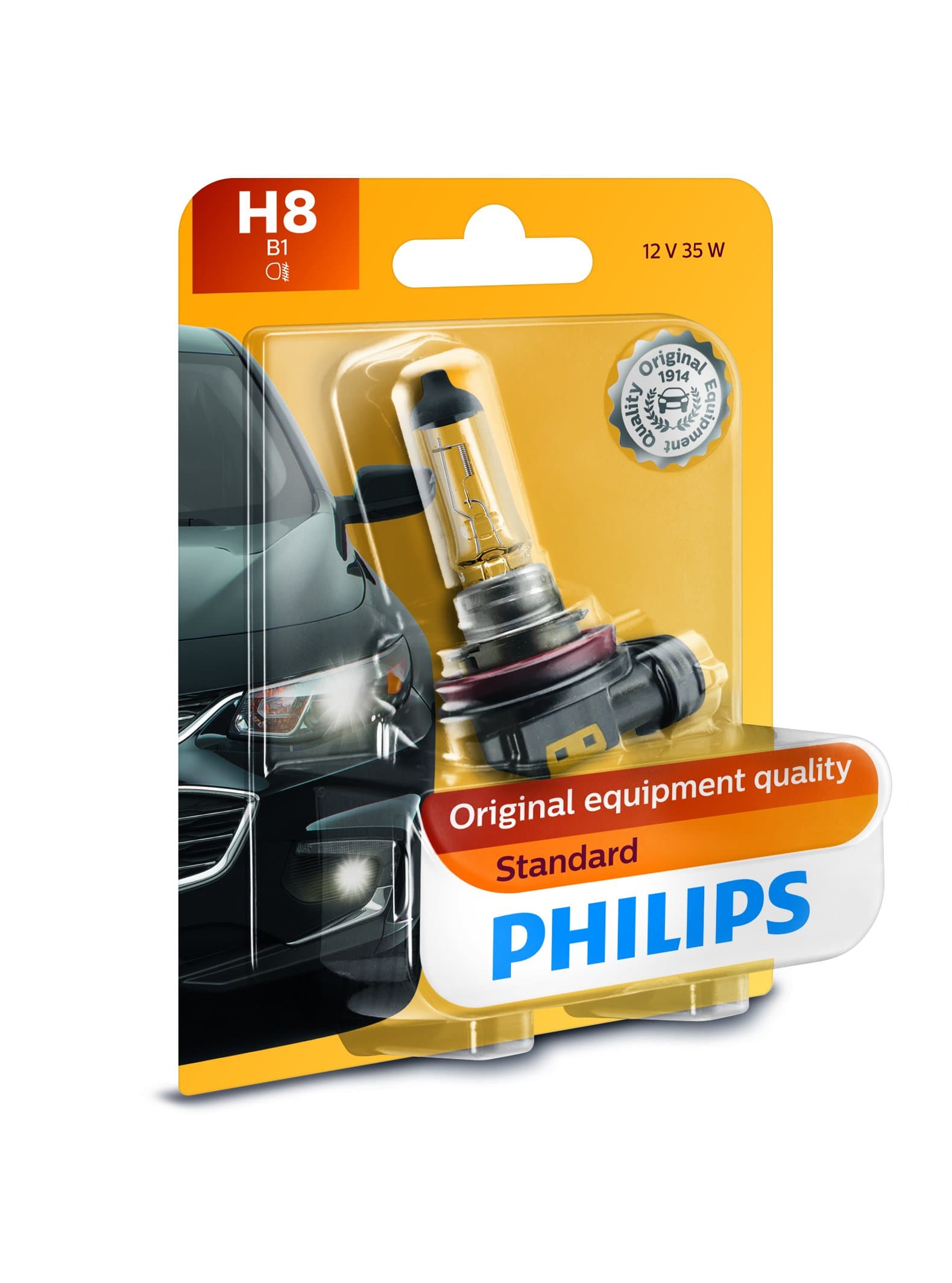 12360B1 H8 Standard Halogen Replacement Headlight Bulb, 1 Pack