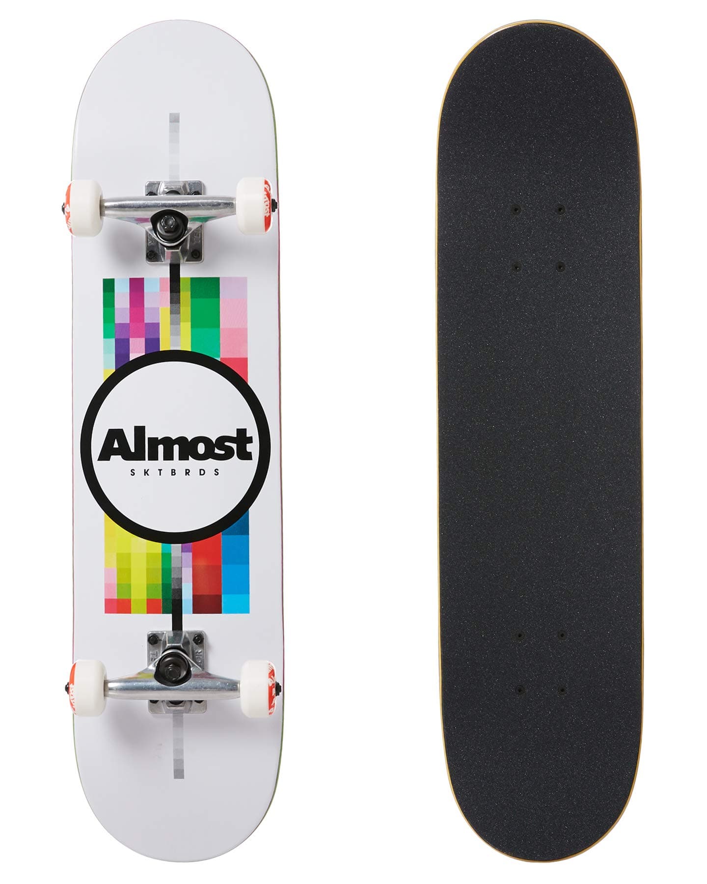 Almost Pixel Flip Resin Complete Skateboard - White 7.75"