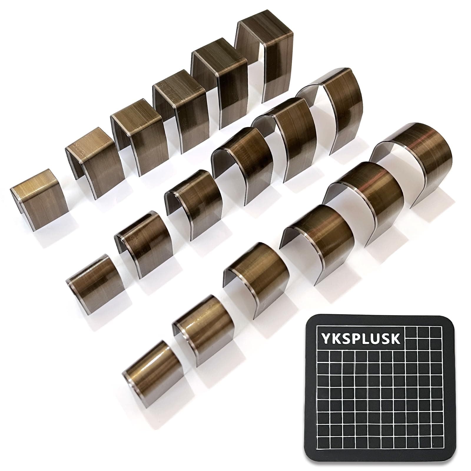 18 Pieces Leather Corner Punch Set, Leather End Punch Tool High Carbon Steel Corner Cutter Tools, Corner Trimmers Punch with Mat & Box, Edge Trimmer for DIY Leathercrafts