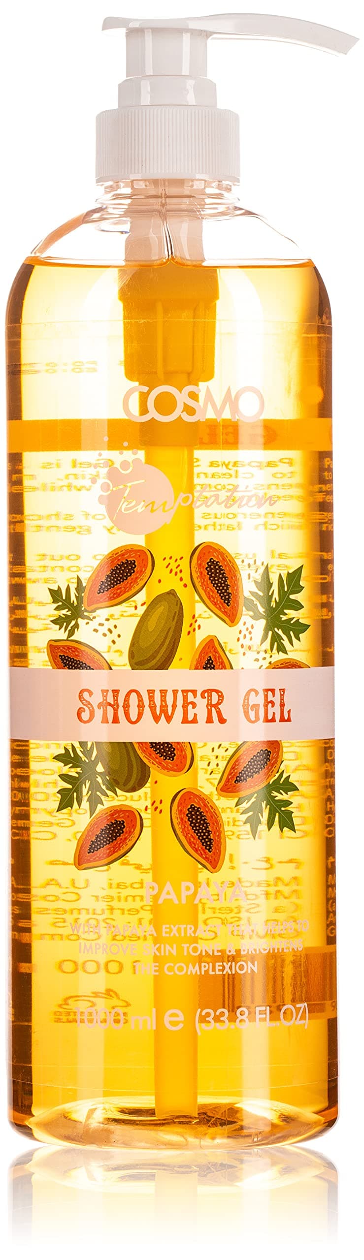 Cosmo Temptation Shower Gel Papaya, 1000Ml