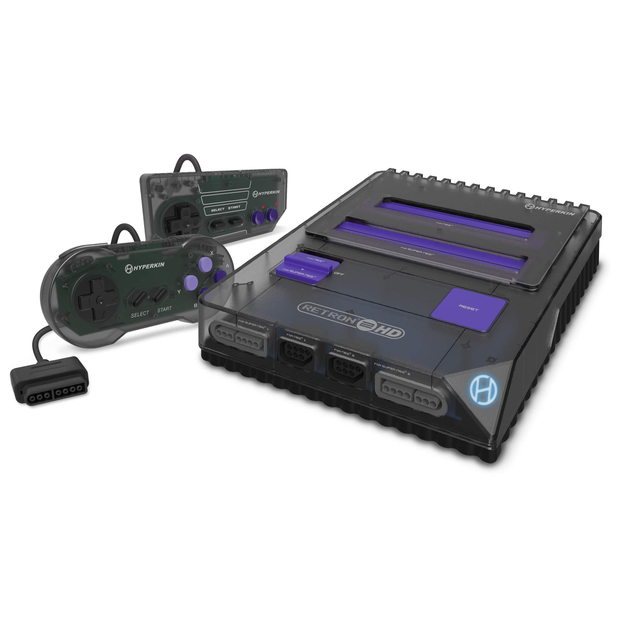 Hyperkin RetroN 2 HD Retro Gaming Console – Plays NES, Super NES & Super Famicom Cartridges – HDMI 720p Output – Space Black