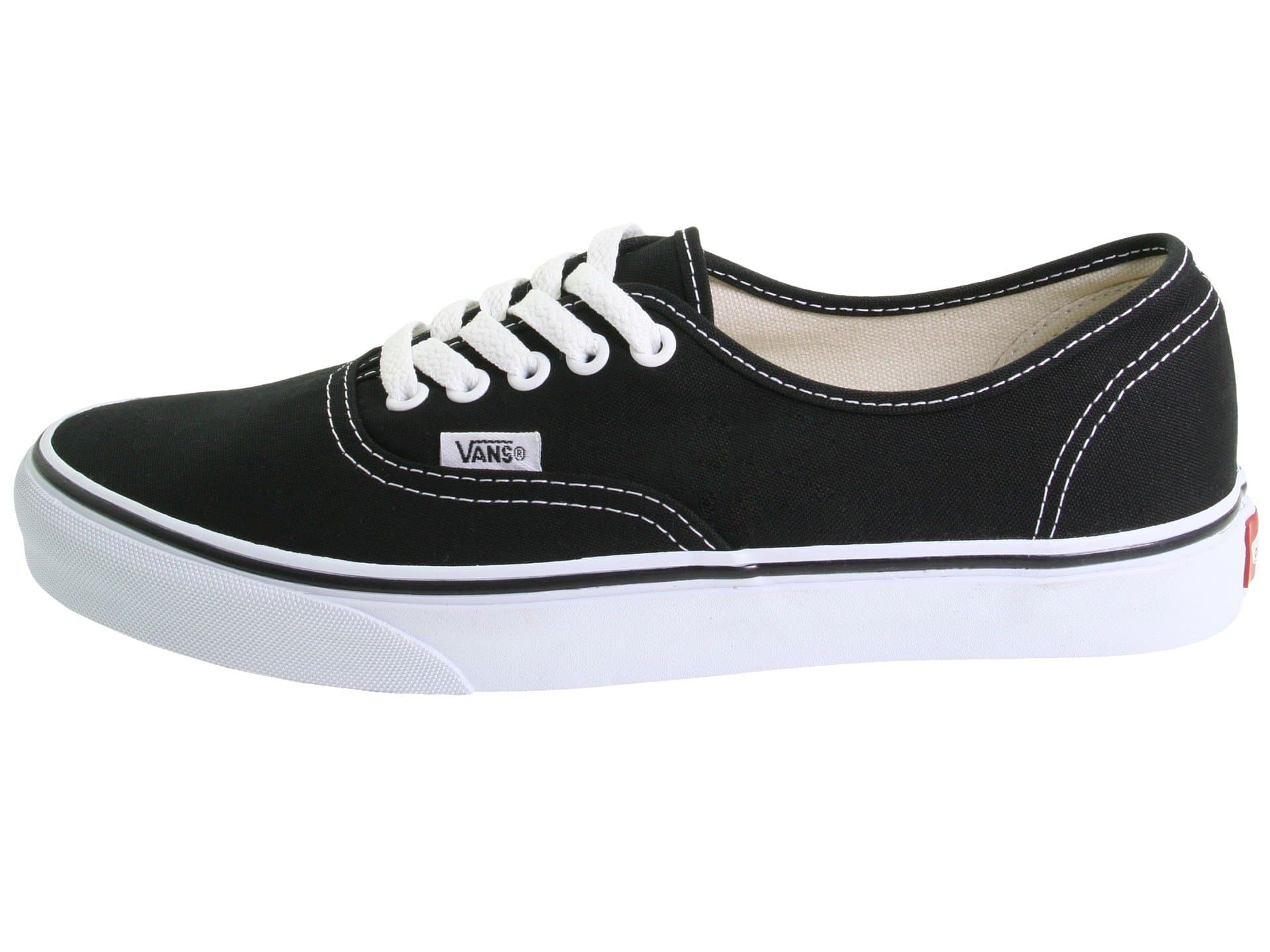Vans Unisex Authentic Solid Canvas Skateboard Sneakers (10 D(M) US, Black)