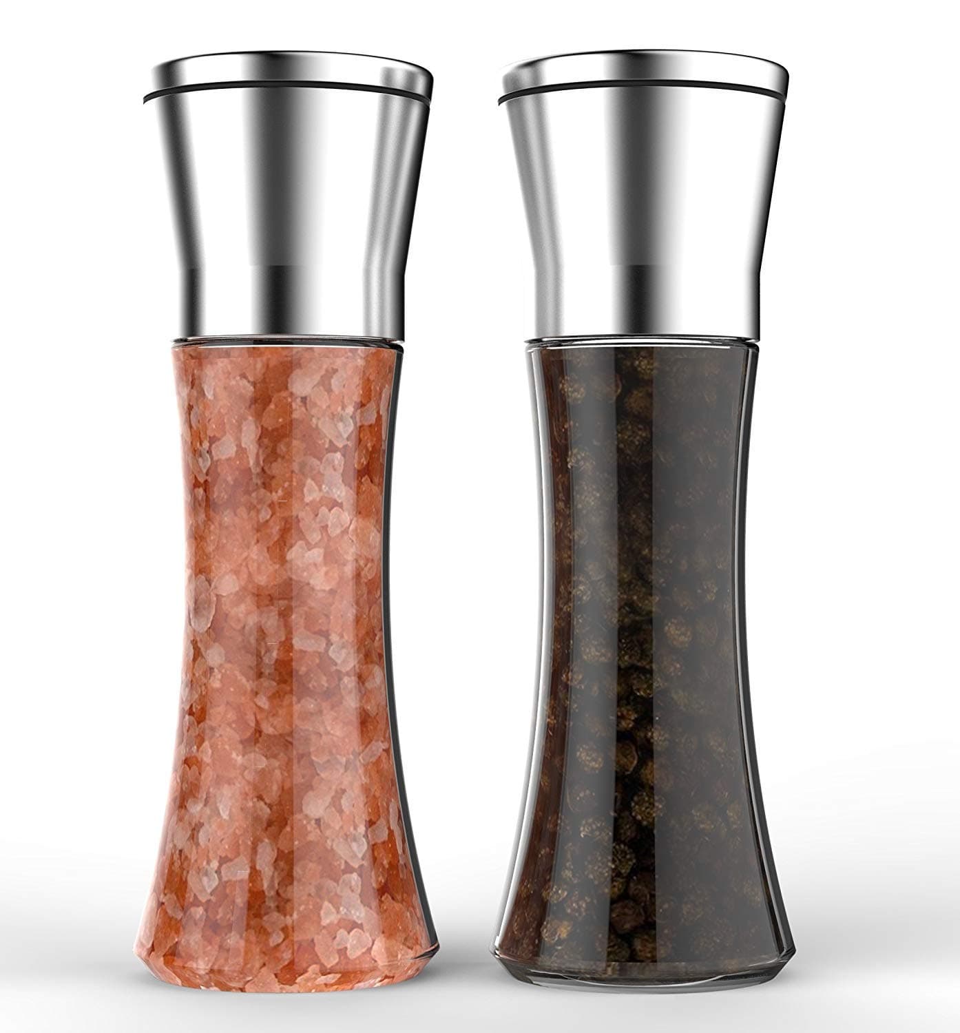IL Picco Salt and Pepper Grinder Set - Adjustable Coarse - Salt Mill and Pepper Grinder - Suitable for Sea Salt and Spices - Stunning Design