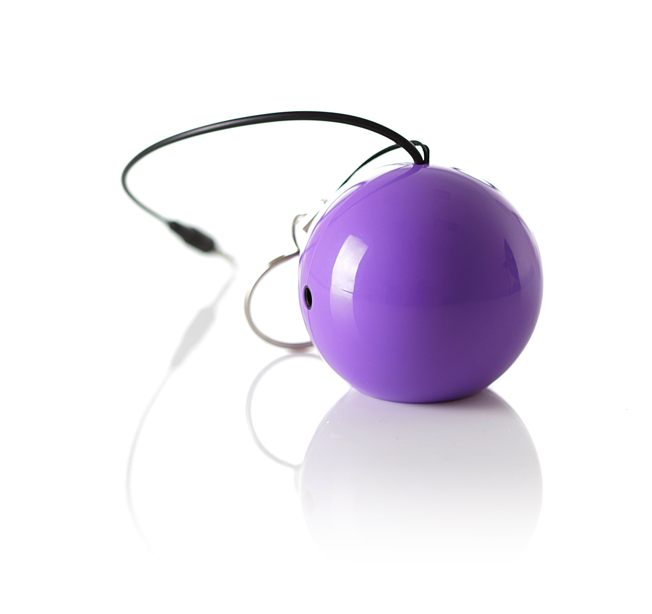 KitSound Mini Buddy and Portable Rechargeable Universal Wired Speaker with USB Charging Cable Compatible with Smartphones , Purple , KSMBPU