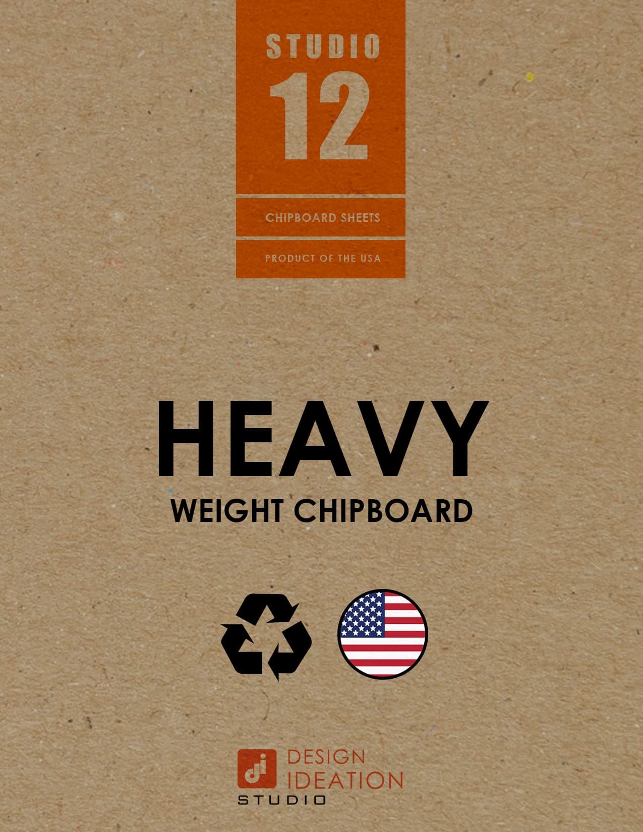 Heavy Weight Chipboard Sheets. STUDIO 12 Brand. (8.5" x 11") .050” Thickness. (6 Sheets)