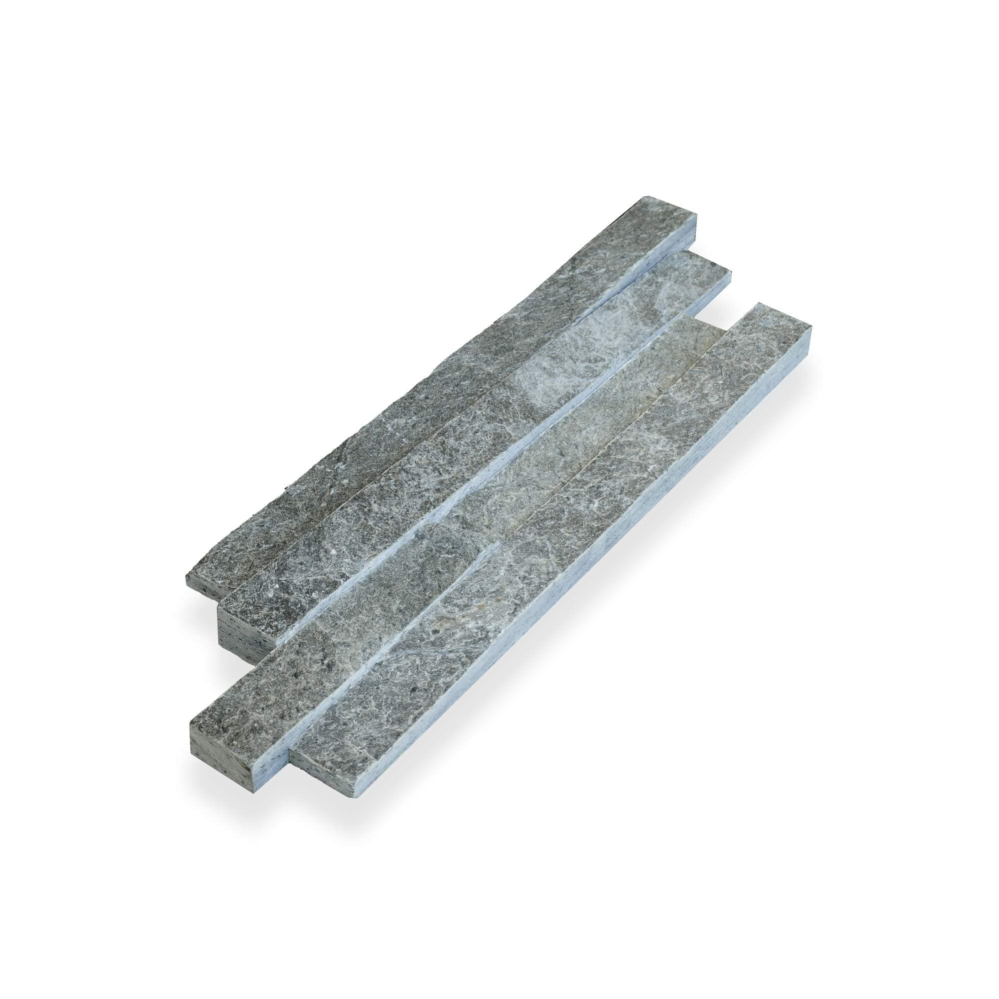 Miseno MT-R1 Rustic Cladding - 4" x 23" Rectangle Wall Tile - Textured Visual - Sold by Carton (4.99 SF/Carton) - Silver Legacy