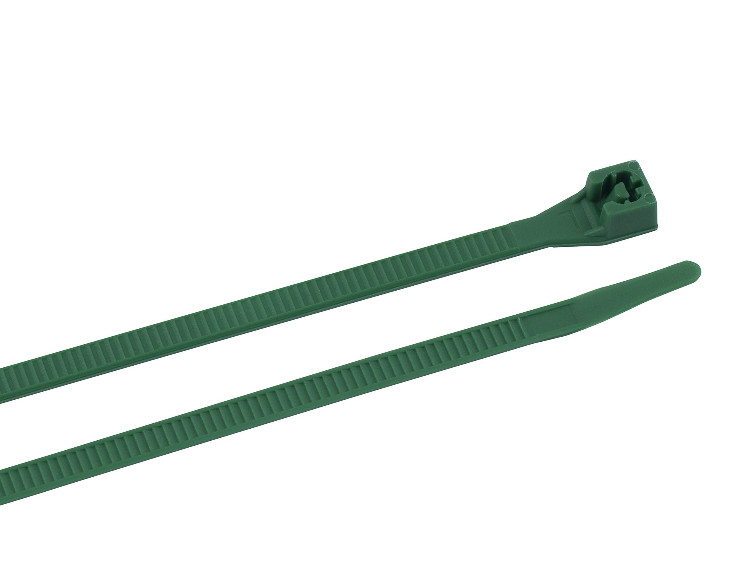 Gardner Bender46-308G Cable Tie, 8 inch, 75 lb, Electrical Wire and Cord Management, Nylon Zip Tie, 100 Pk, Green