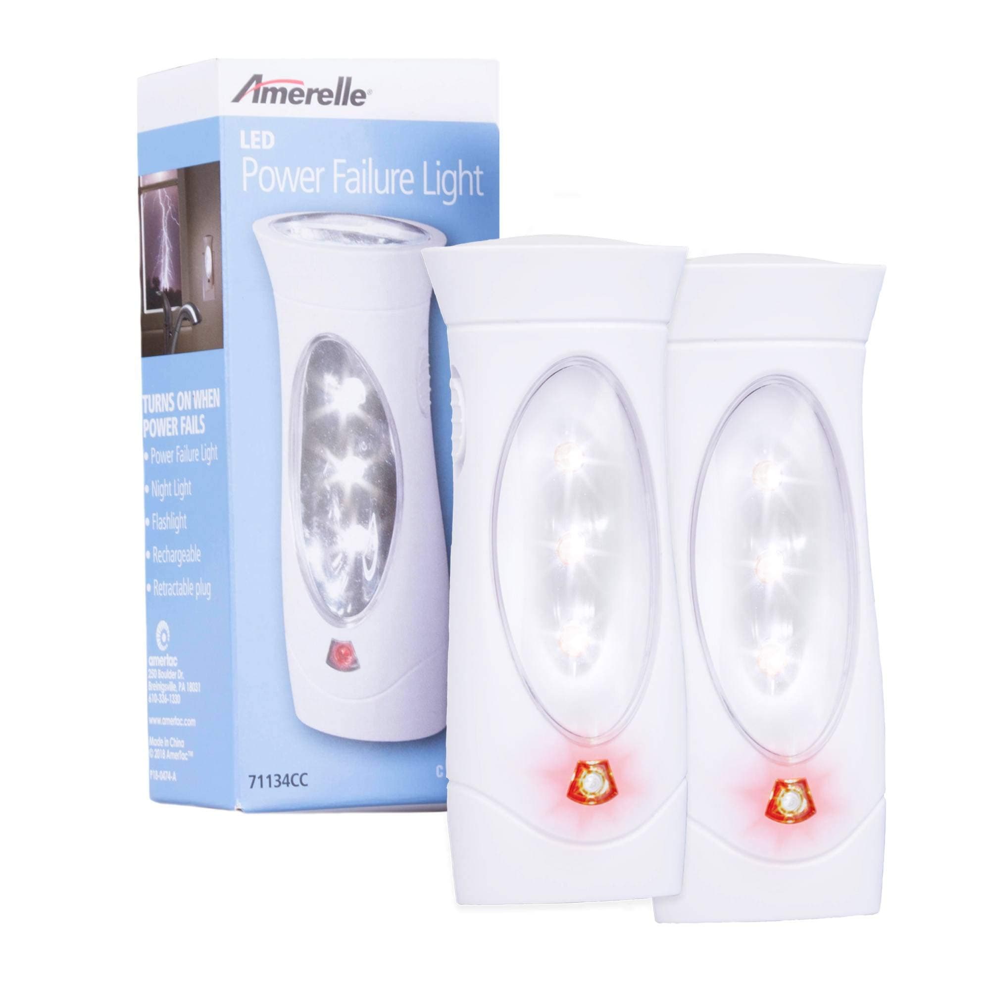 Amerelle Emergency Lights For Home, 2 Pack