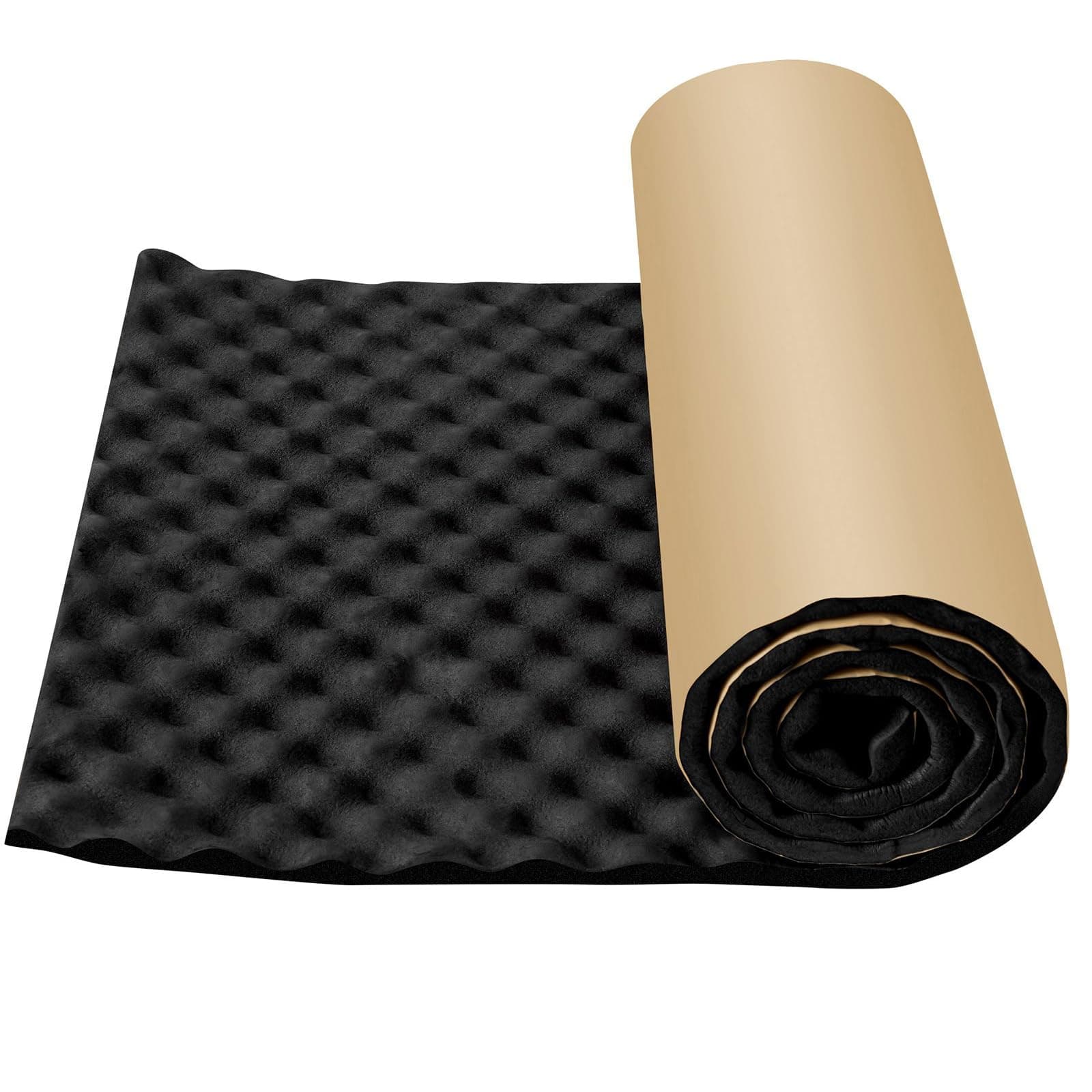 20 mm Insulation Roll, Auto Self-Adhesive Sound proofing Foam for Van, Car Sound Sound deadening mat, Noise Acoustic Dampening, Black - 200 cm x 50 cm (Roll)