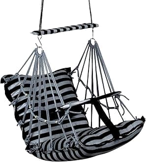 ToyaFox® Cotton Hanging Cradle for Baby Swing for Kids 1-5 Years with Safety Belt,Home and Garden Jhula for Babies Chair Children Swing, palna jokali Cradles dolna oonjal uyyala thottil