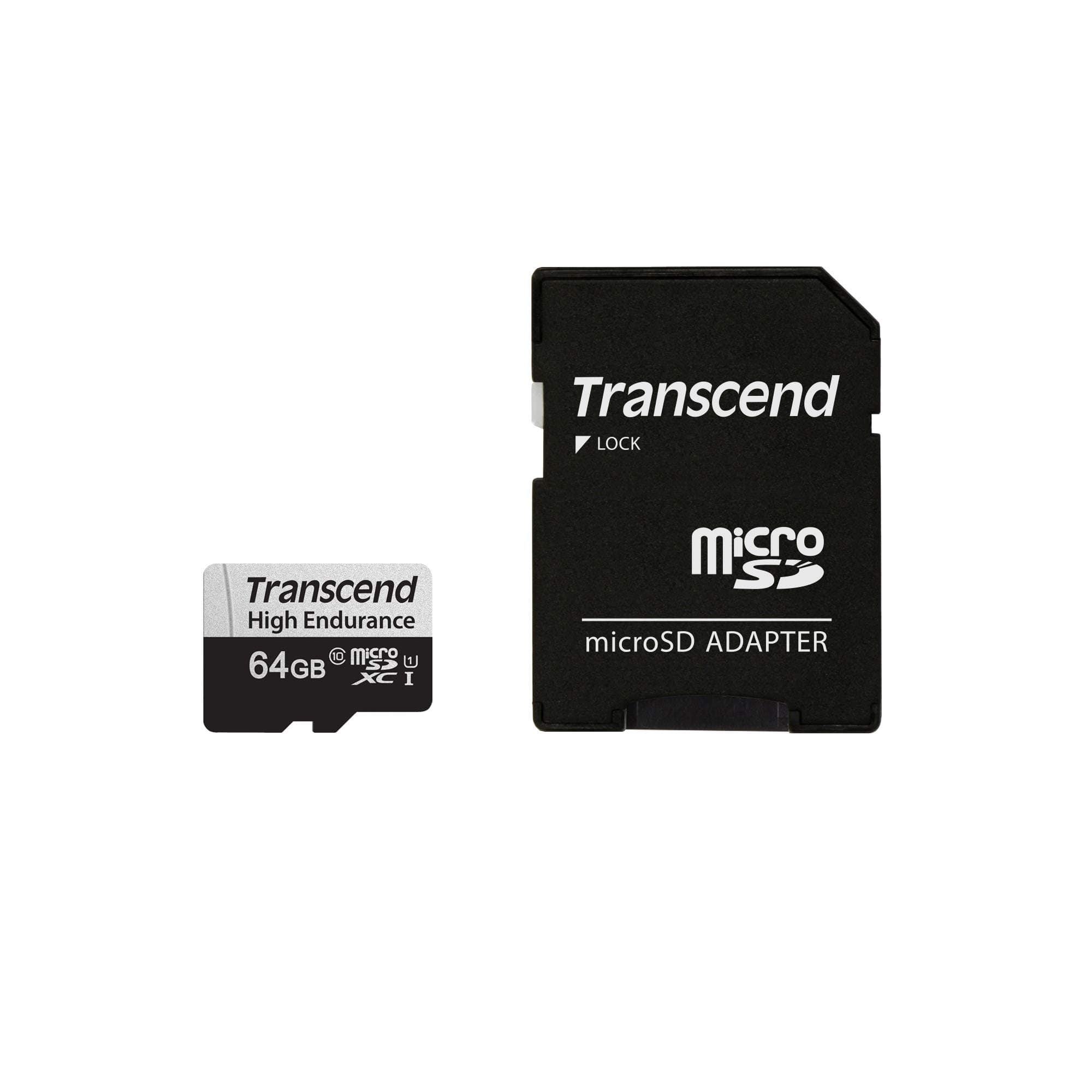 64GB 350V(uSD Card), Micro SD, Memory Card, U1, Full HD, Up to 100MB/s, for Camera and Drones - TS64GUSD350V