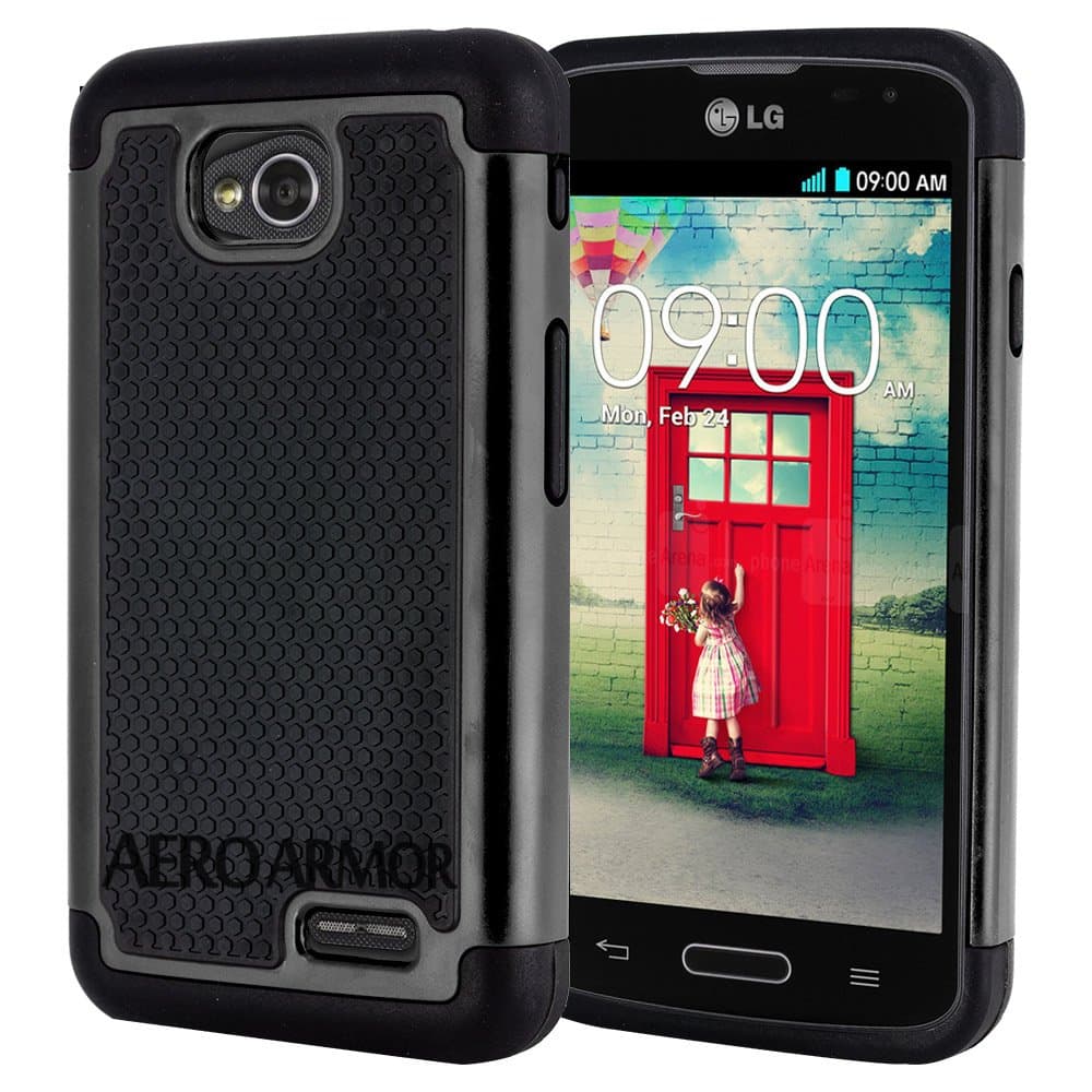 AERO ARMOR Protective Case for LG Optimus L70 - Black