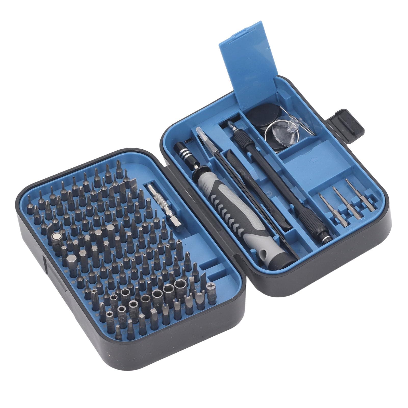 KASTWAVE Precision Screwdriver Set 130 in 1 with 120 Bits, Magnetic Repair Tool Kit with Mini Built-in Box for Electronics, Jewelers, Game Console, Ideal for Repair and Maintenance (Navy Blue)