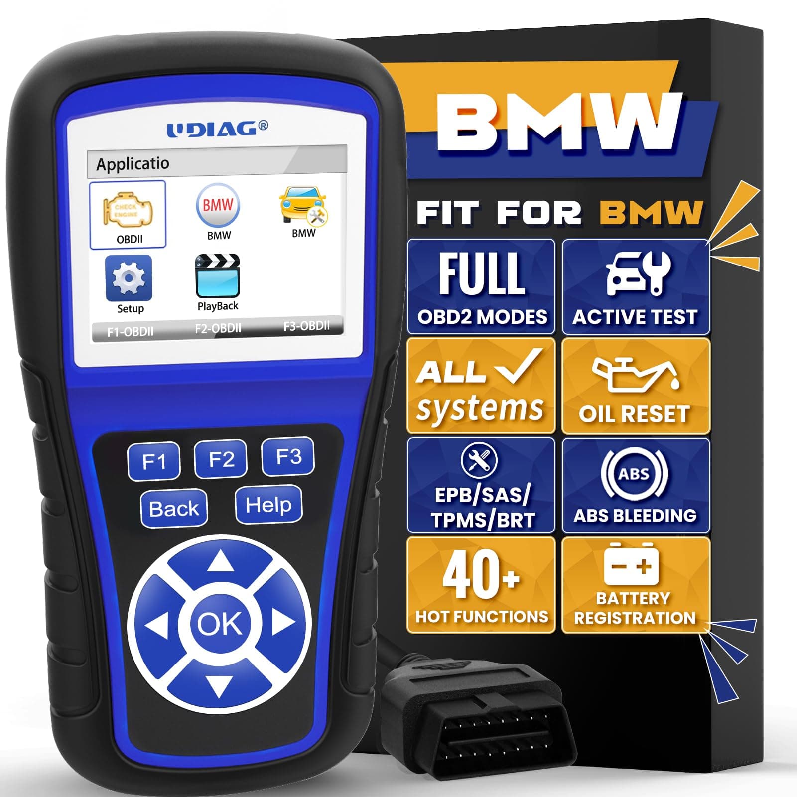 A200 Fit for BMW OBD2 Scanner - Full System Diagnostic Scan Tool Bi-Directional All Reset Services OBD2 Car Scanner, Auto VIN, Lifetime Free Update for BMW/Mini/Rolls Royce