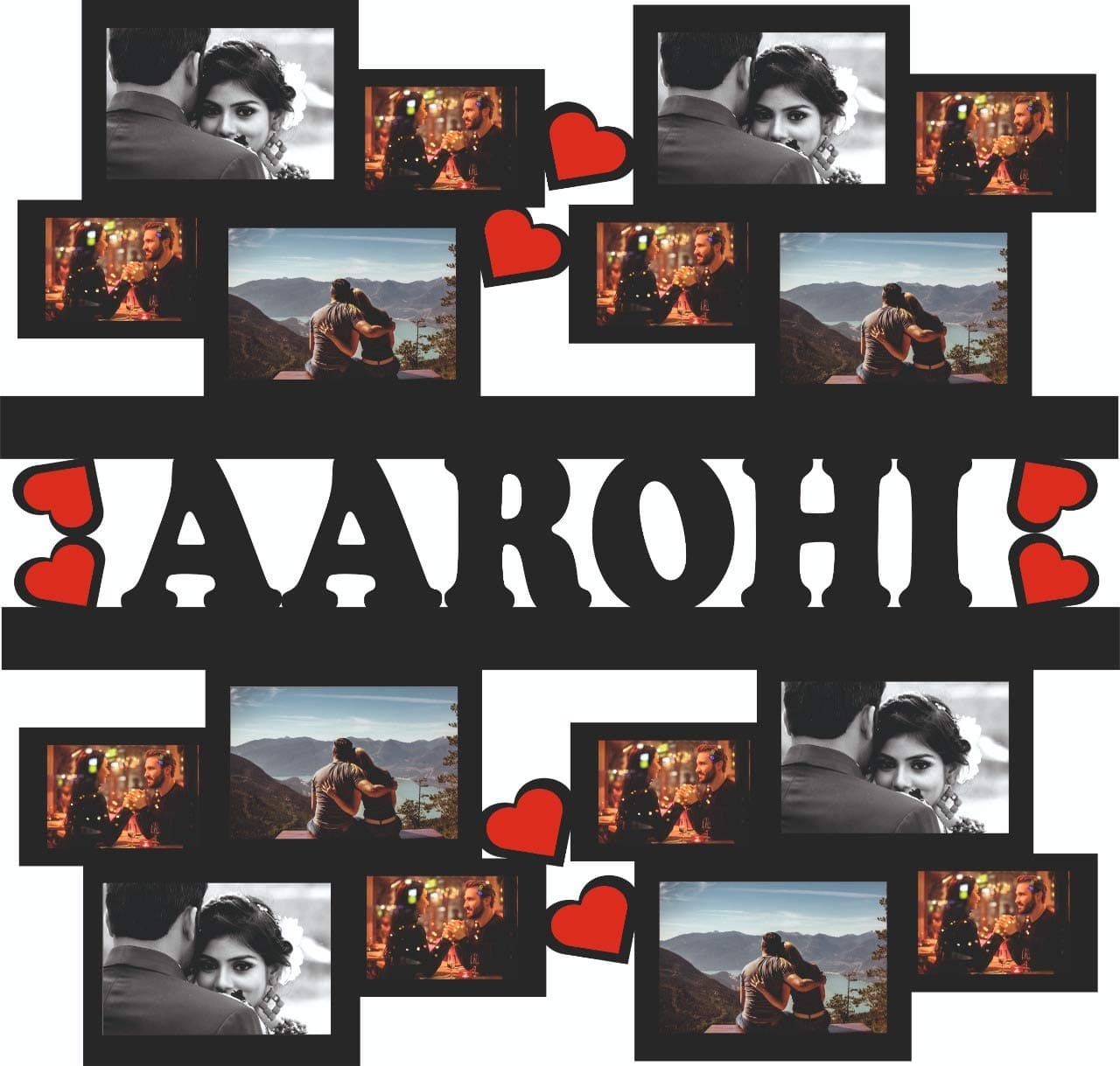 Treecase Customised Personalised Photo Frame | customised Gifts | customised Photo Frame with Photos Size 30 x 40 cm