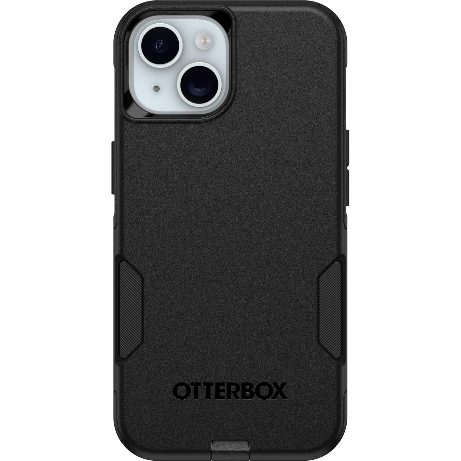 iPhone 15, iPhone 14, and iPhone 13 Commuter Series Case - BLACK, slim & tough, pocket-friendly, with port protection