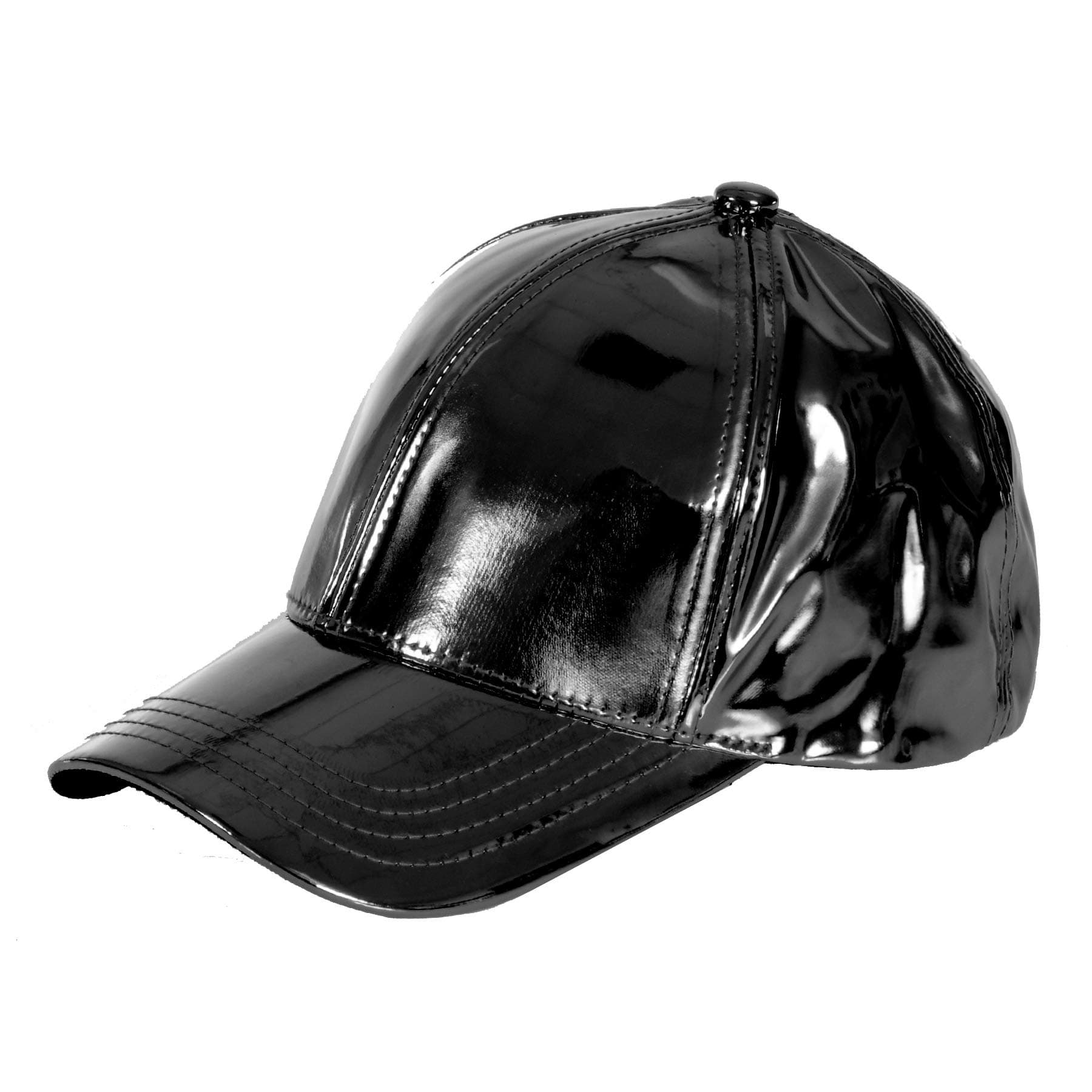 Unisex Metallic Shiny Baseball Cap with Velcro Adjustable Strap