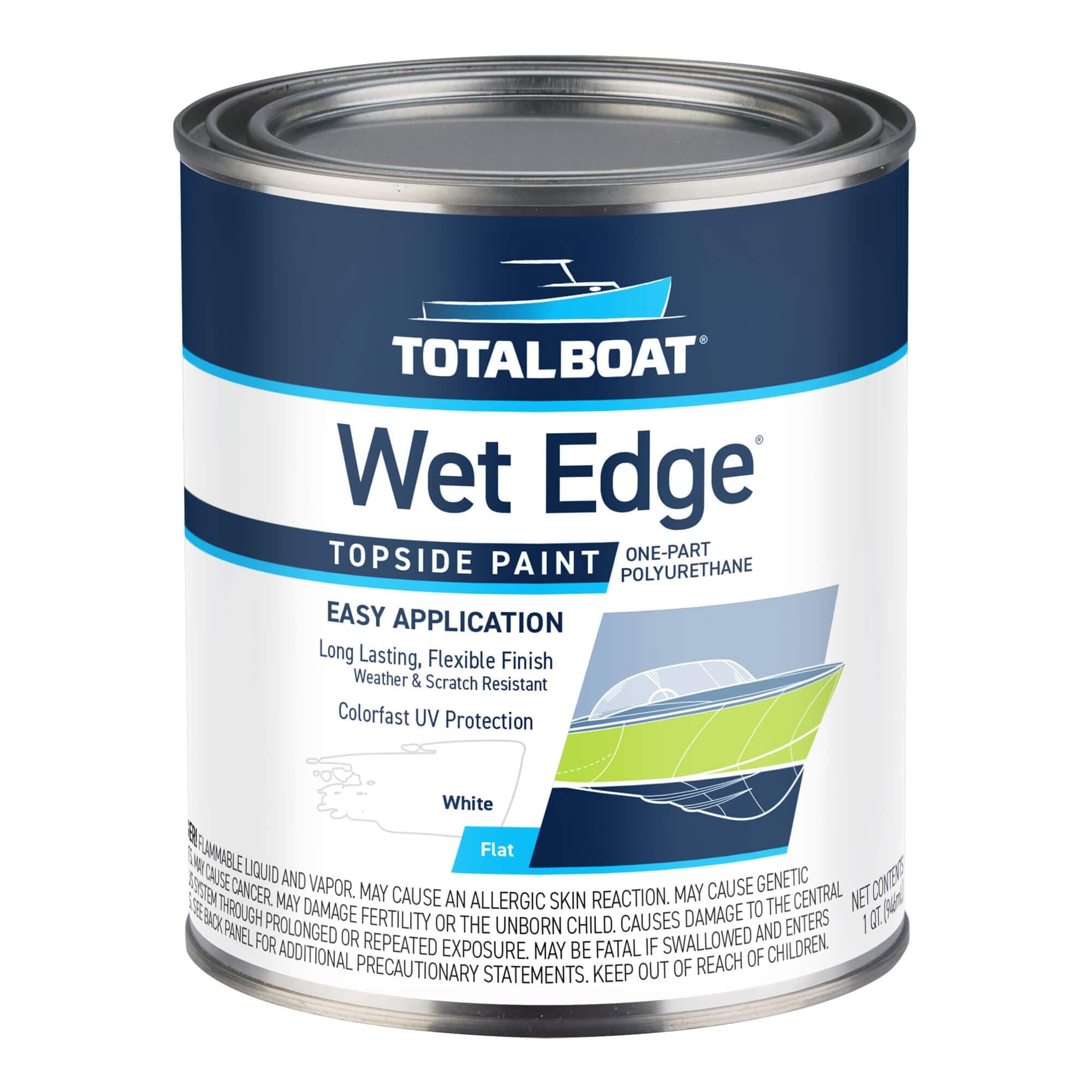 Wet Edge Topside Paint (Flat White, Quart)
