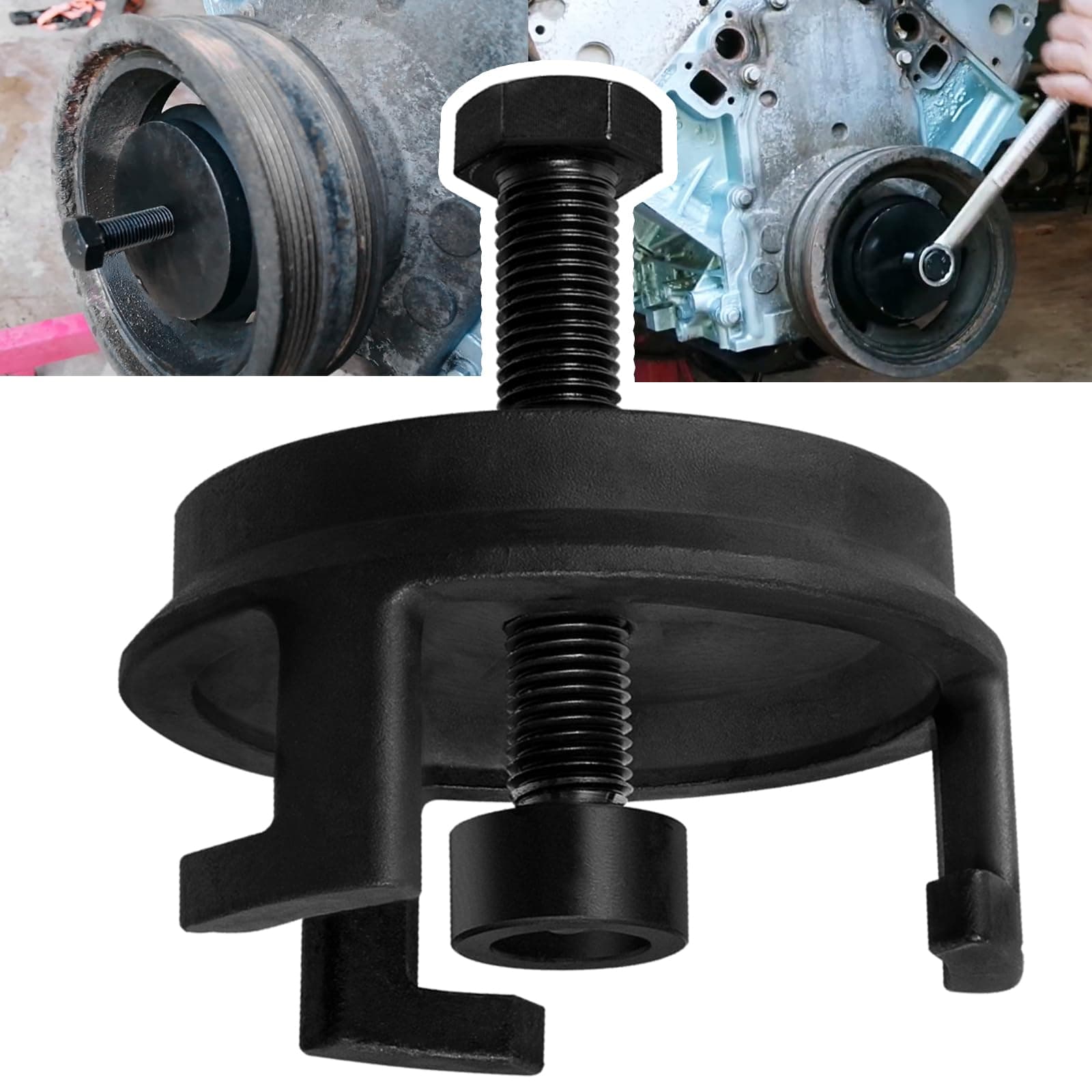 For GM LS Harmonic Balancer Puller 25264 Crank Pulley Puller for Chrysler Jeep Dodge, Harmonic Damper Puller for Engine Balancer Removal Replacement