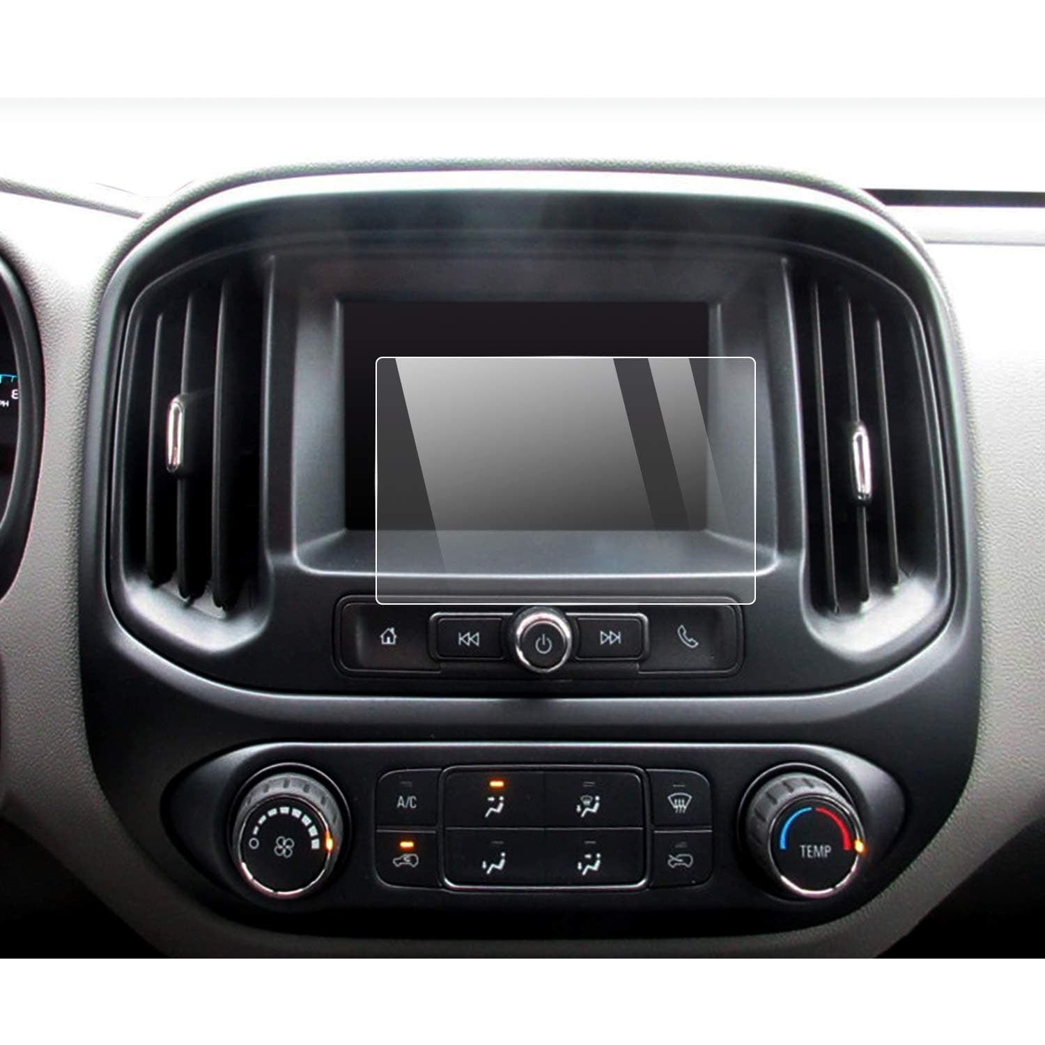 YEE PIN Screen Protector for 2018 2019 2020 2021 2022 2023 Chevy Colorado Accessories W/T MyLink 7 Inch LCD Touchscreen Tempered Glass Screen Protector 9H Hardness Anti-Glare