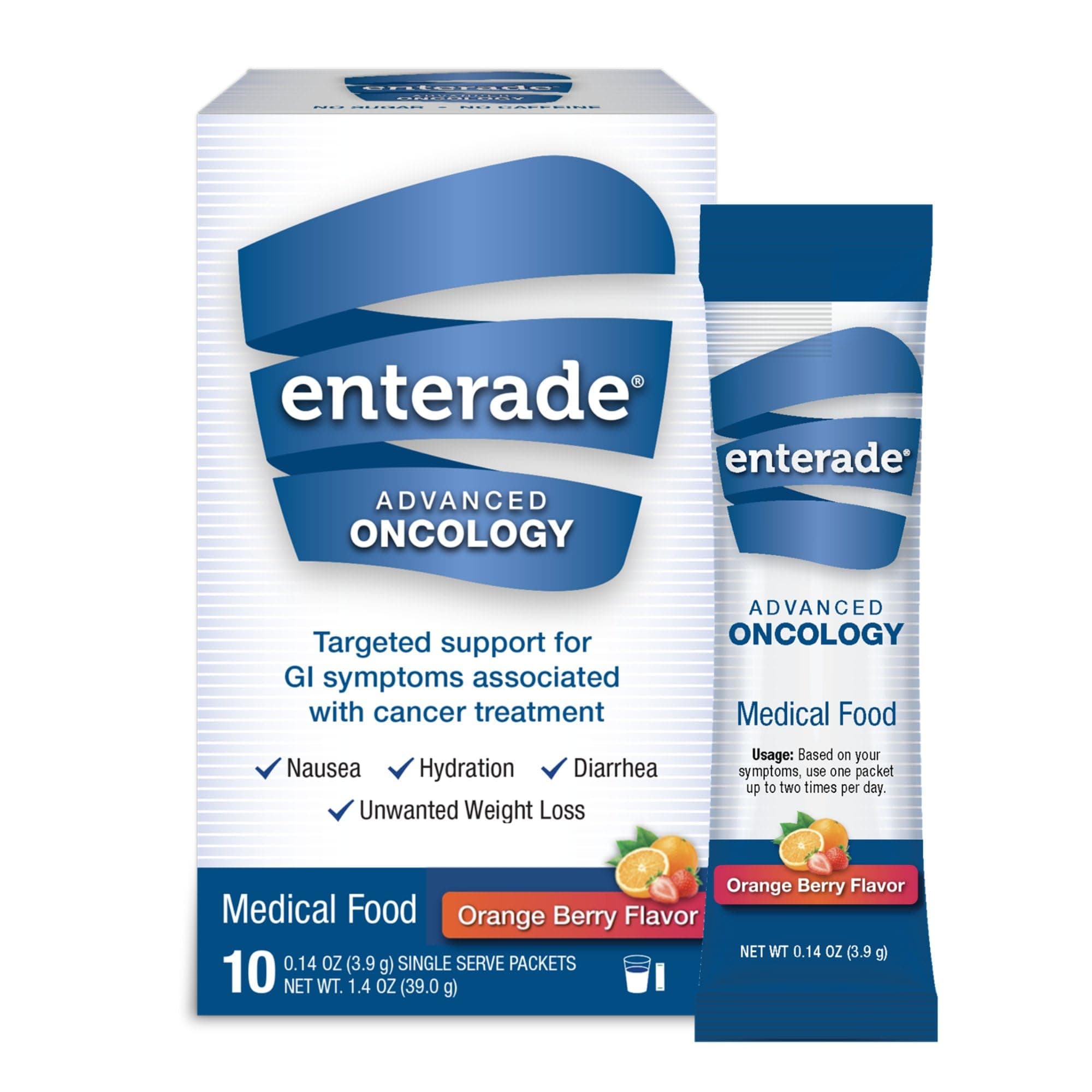 Advanced Oncology Powder Packets - Specially Formulated to Decrease GI Side Effects – Orange Berry, 10 Single-Serving Powder Packets