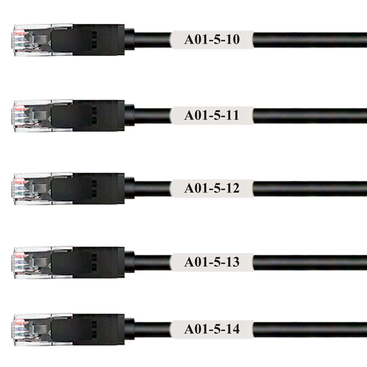 Self-Laminating Wrap Around Cable Labels – Letter Sheet Laser Printer Only – for Wire Marking Identification (25 Sheets (800 Labels), White)