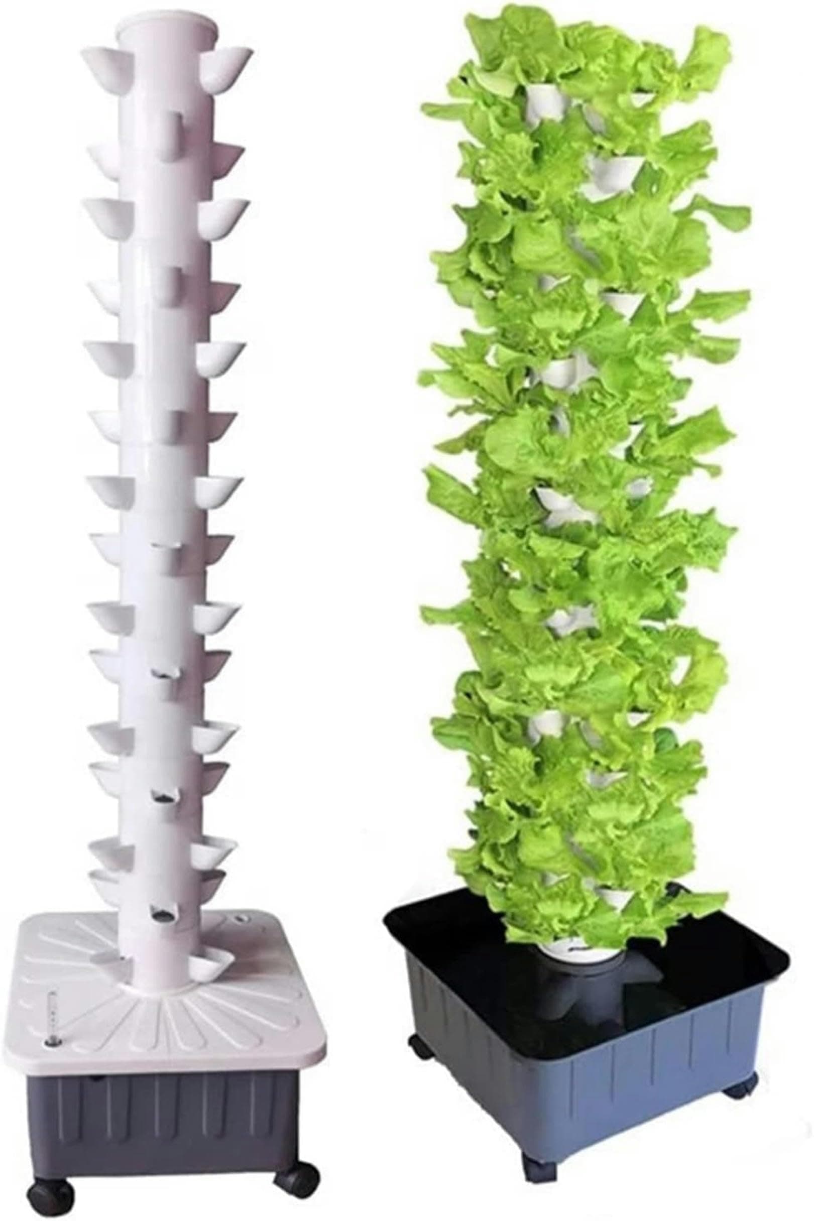 QAZWSXED Hydroponics Growing System Balcony Hydroponic Growing System Detachable Colonization Cups Home Garden Farm Greenhouse Vertical Tower Planters Hydroponic Tower