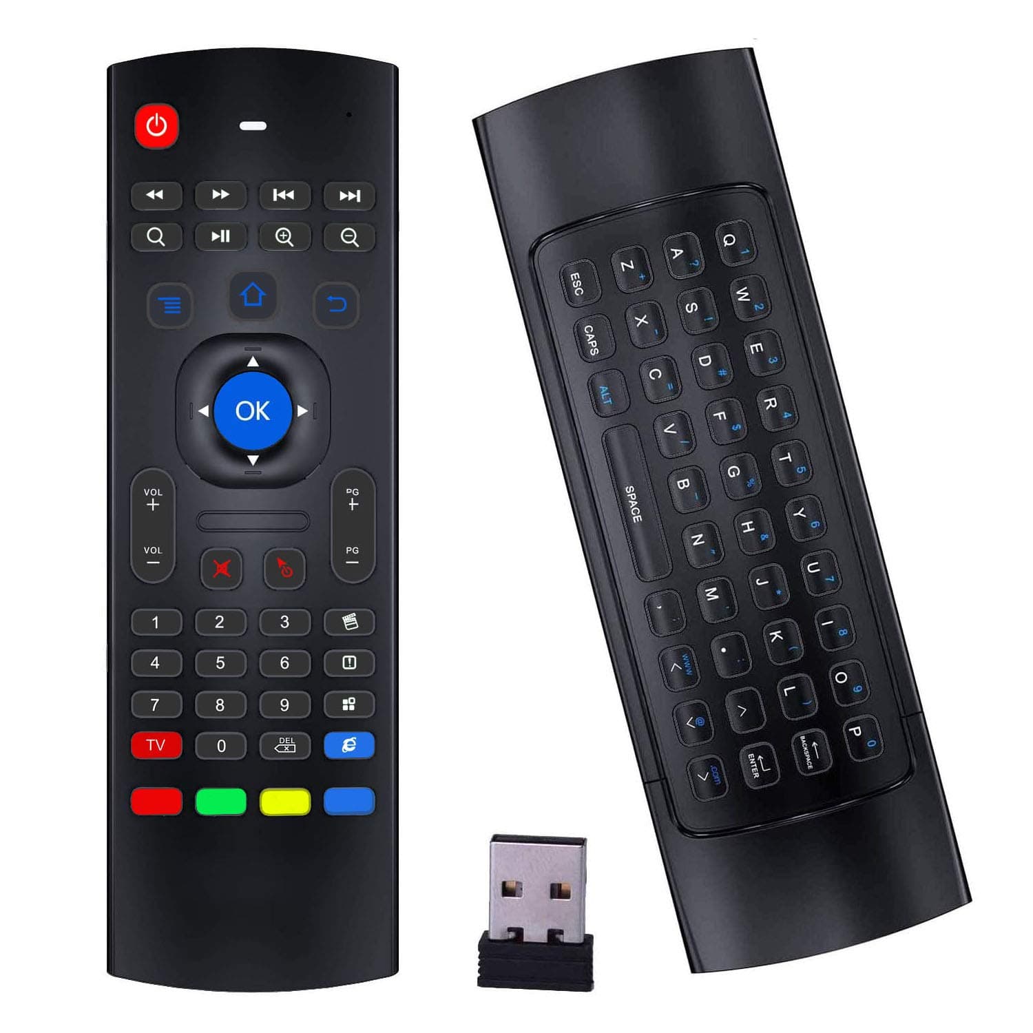 Air Mouse Remote, Rock&Rown MX3 Pro 2.4G Android Box Remote with Mini Wireless Keyboard,Compatible for Android TV/Box/IPTV/Android Projector/HTPC/Xbox/Raspberry Pi