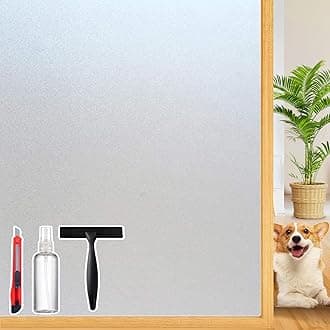 Frosted Glass Window Privacy Film Decorative with Tools, 2 Way Frosting Privacy Film for Glass Windows, Static Cling Tint for Home Anti-UV, Covering Clings 29.5" by 78.74"