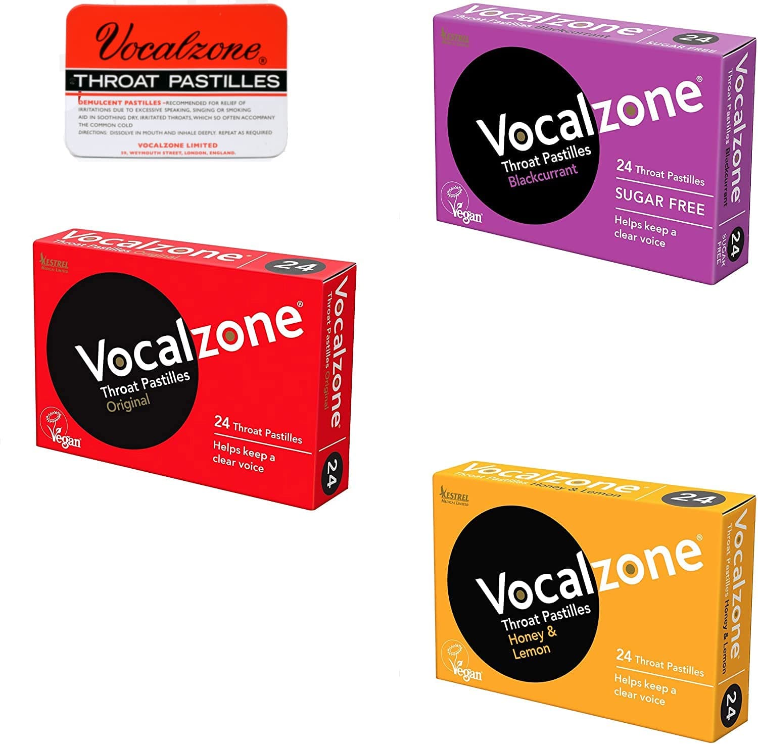 3 Flavour Bundle + Free Tin! Tin May Vary. for Hard-Working Voices. Multi-Pack (3 x 24)