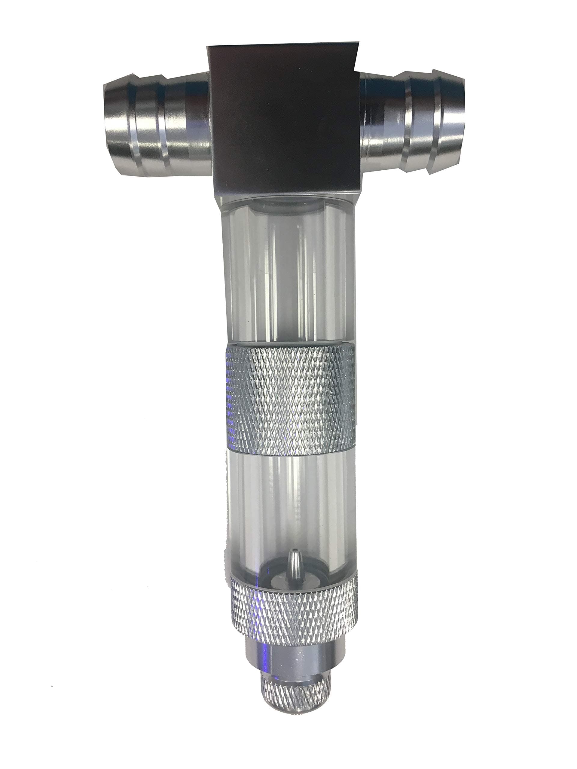 Awesome Aquatic Inline CO2 Atomizer Bubble Diffuser Reactor Injector for Planted Aquariums Tanks 5/8 – 3/4 (16-22 mm) Quality Aluminum - Acrylic Sturdy Check Valve Bubble Counter Ceramic Diffuser