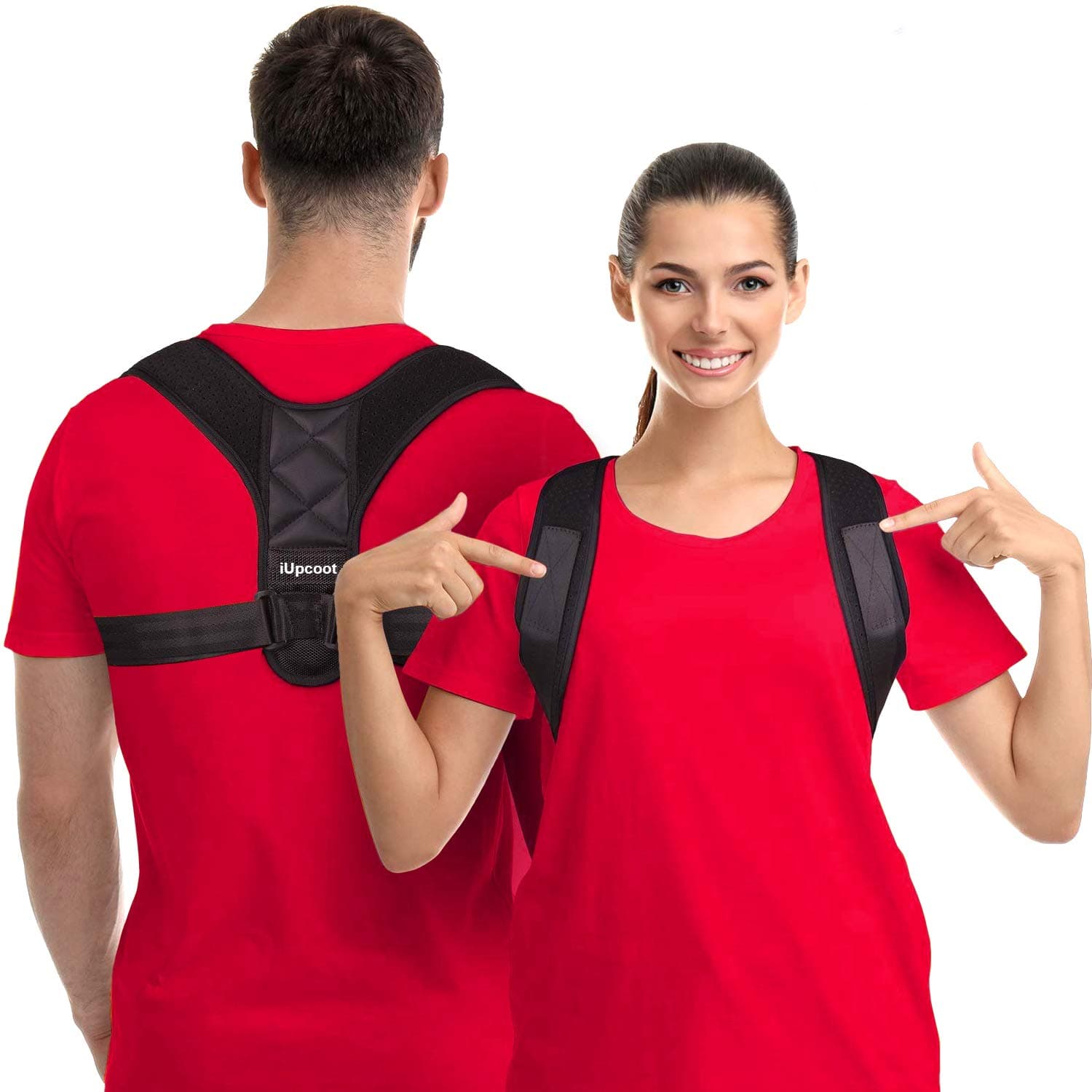 Posture Corrector for Women Men,iUpcoot Upper Back Posture Corrector Comfortable Adjustable Posture Support for Clavicle,Invisiable Back Brace for Neck Back Shoulder Pain Relief