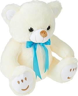 - Amazon Brand - Jam & Honey Teddy Bear Soft Toy (33 Cm, White, Cream)